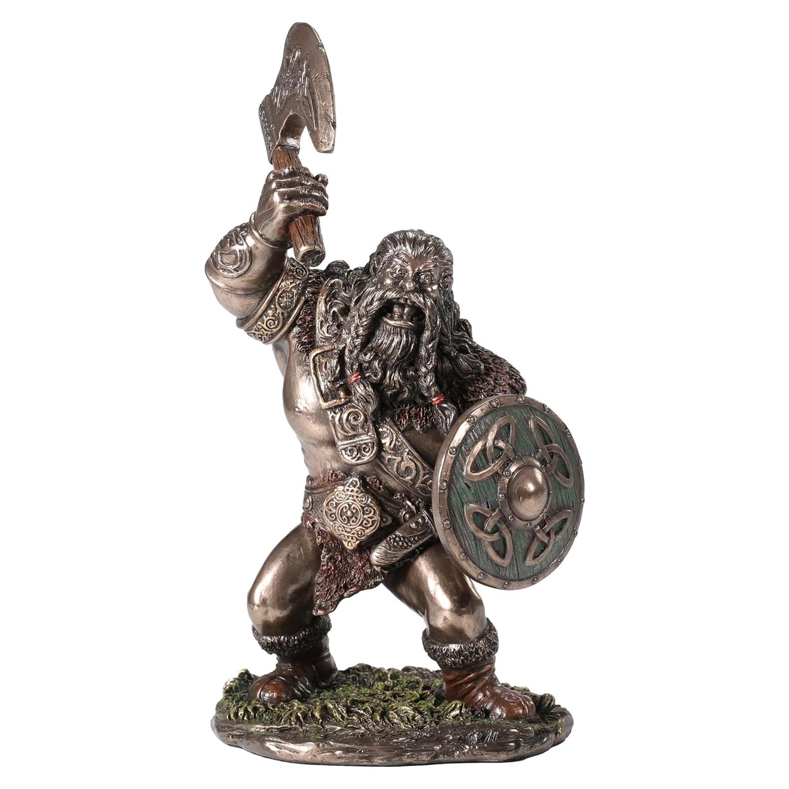 Figurita Coleccionable Guerrero Vikingo Veronese 18.4 cm Bronce Frío