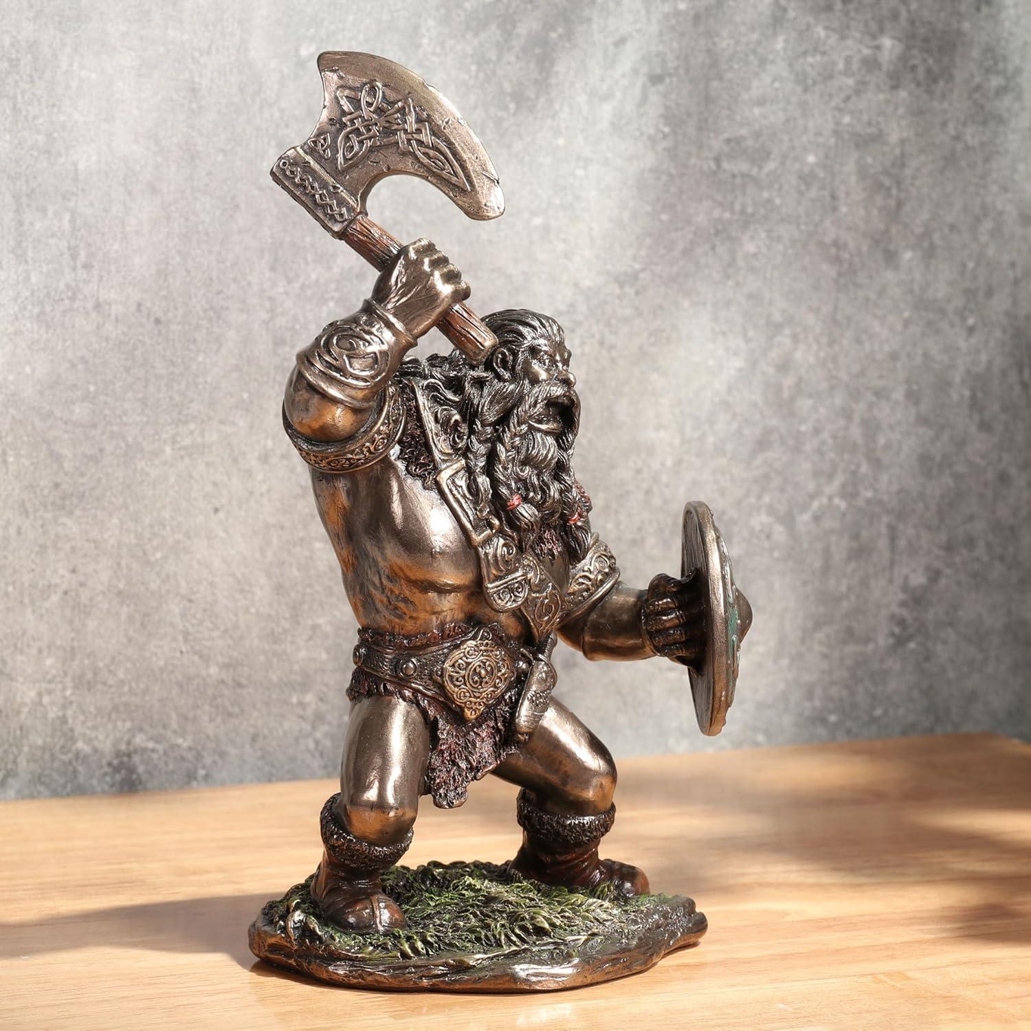 Figurita Coleccionable Guerrero Vikingo Veronese 18.4 cm Bronce Frío