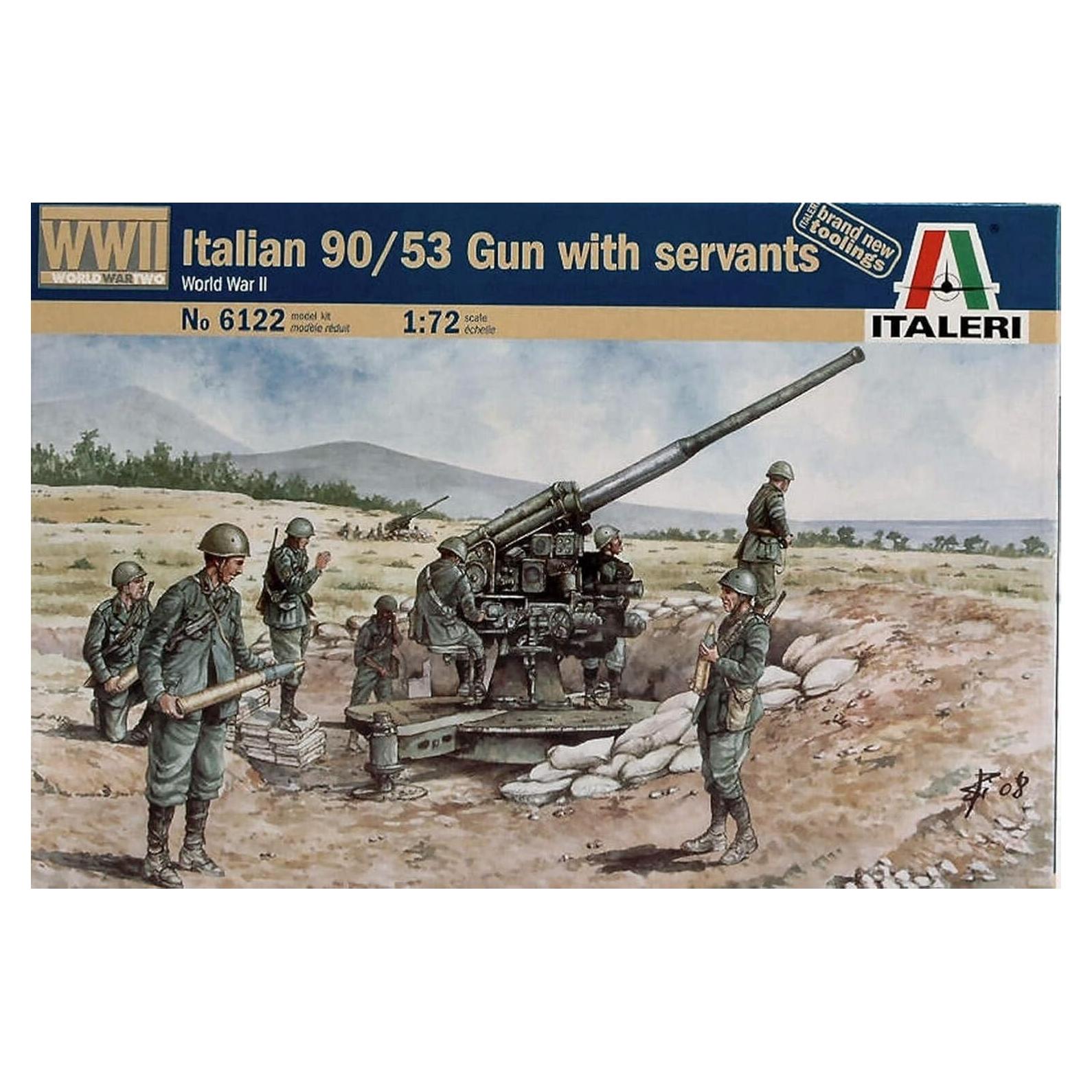Italeri 1:72 Cañón 90/53 con Tripulación WWII