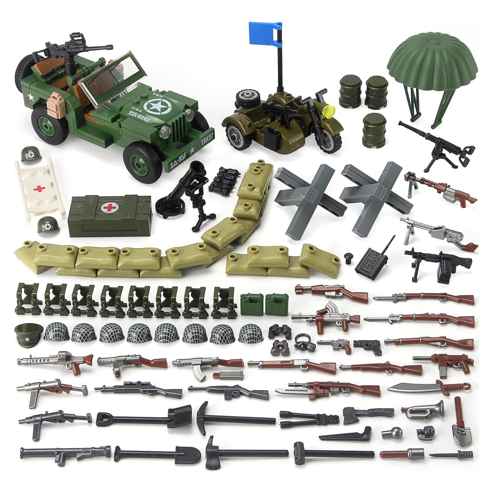 Paquete de Armas Militares Feleph 282 Piezas Segunda Guerra Mundial