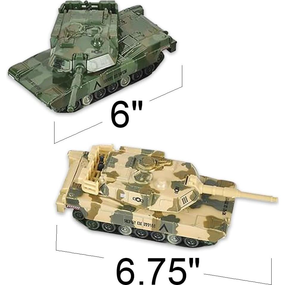 Set de 3 Tanques de Metal ArtCreativity 15 cm Camuflaje