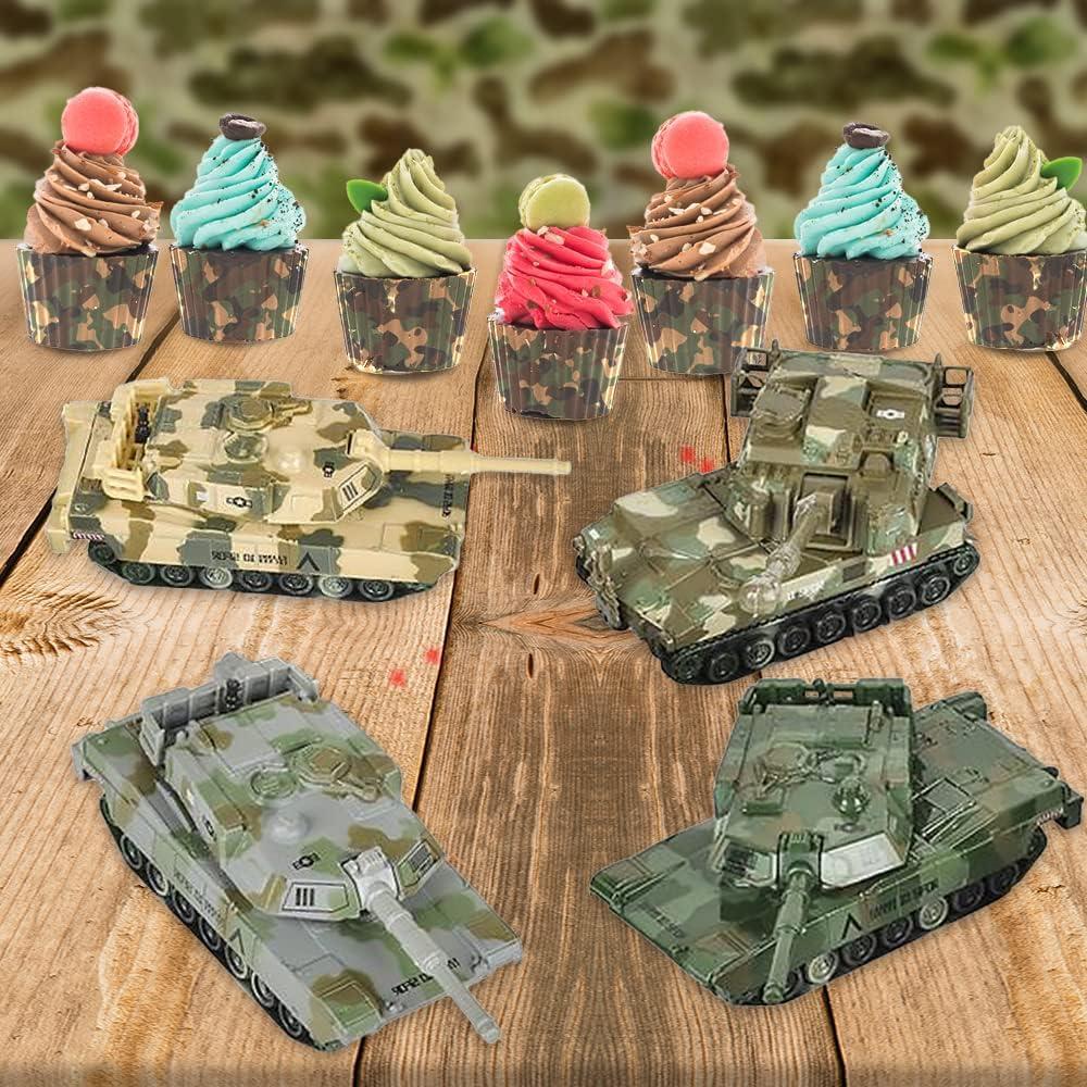 Set de 3 Tanques de Metal ArtCreativity 15 cm Camuflaje