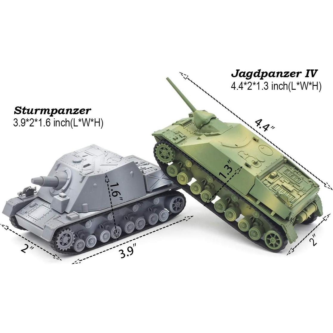 Kvvdi 2 Sets Tanques de Juguete Sturmpanzer y Jagdpanzer IV