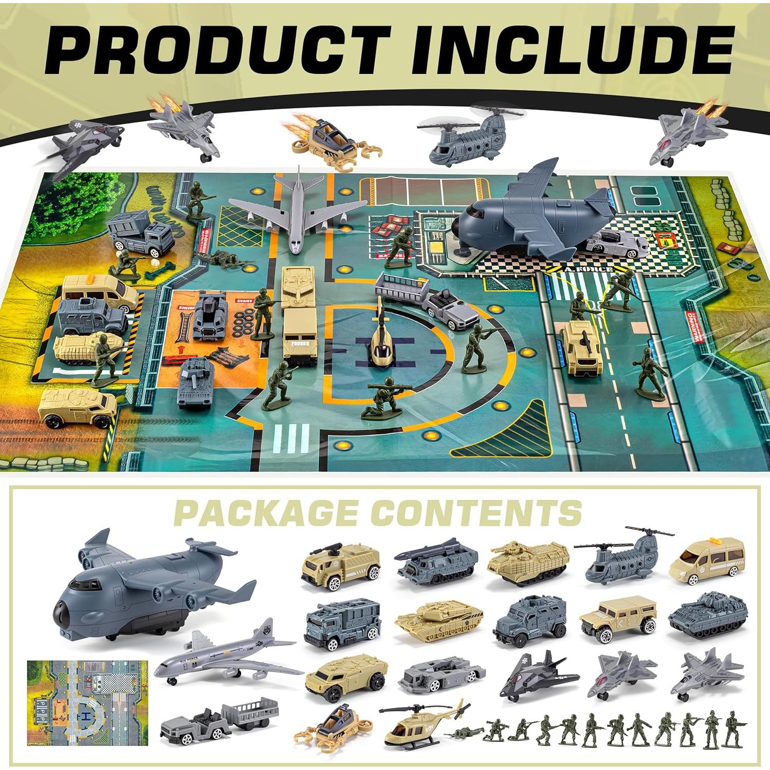 Juguete Militar 33 en 1 XDUOYJOY con Vehículos y Soldados