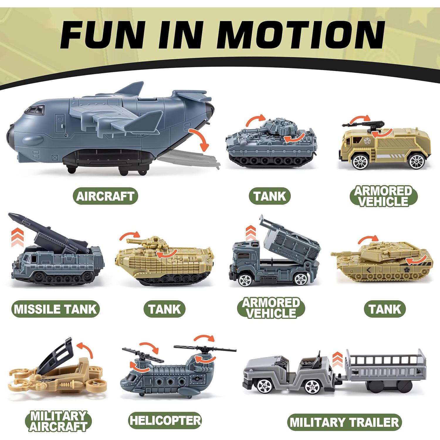 Juguete Militar 33 en 1 XDUOYJOY con Vehículos y Soldados