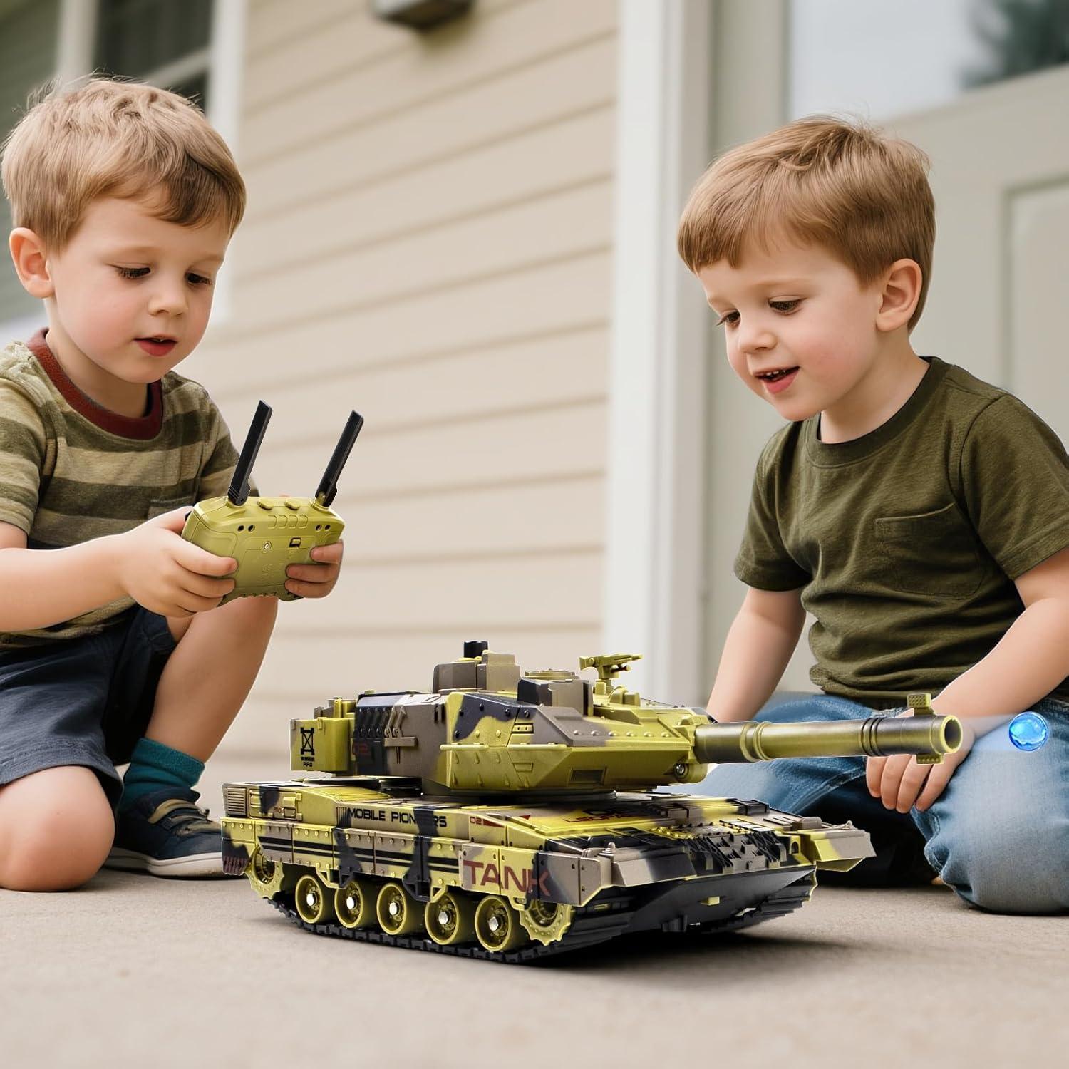 Tanque RC Supdex 1/24 Militar con Sonido, Humo y Luz