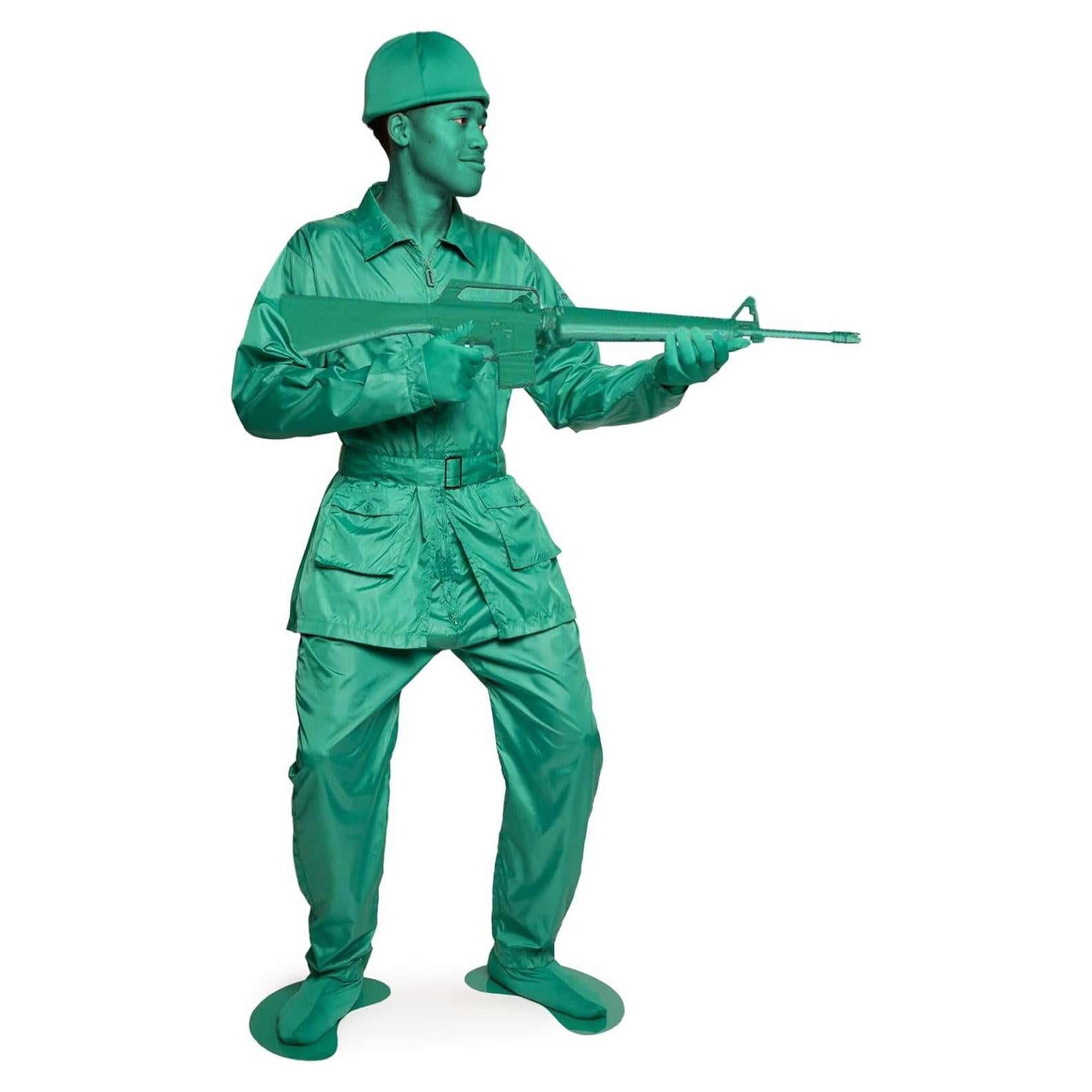 Disfraz de Halloween para hombres Tipsy Elves - Mono Verde Ejército