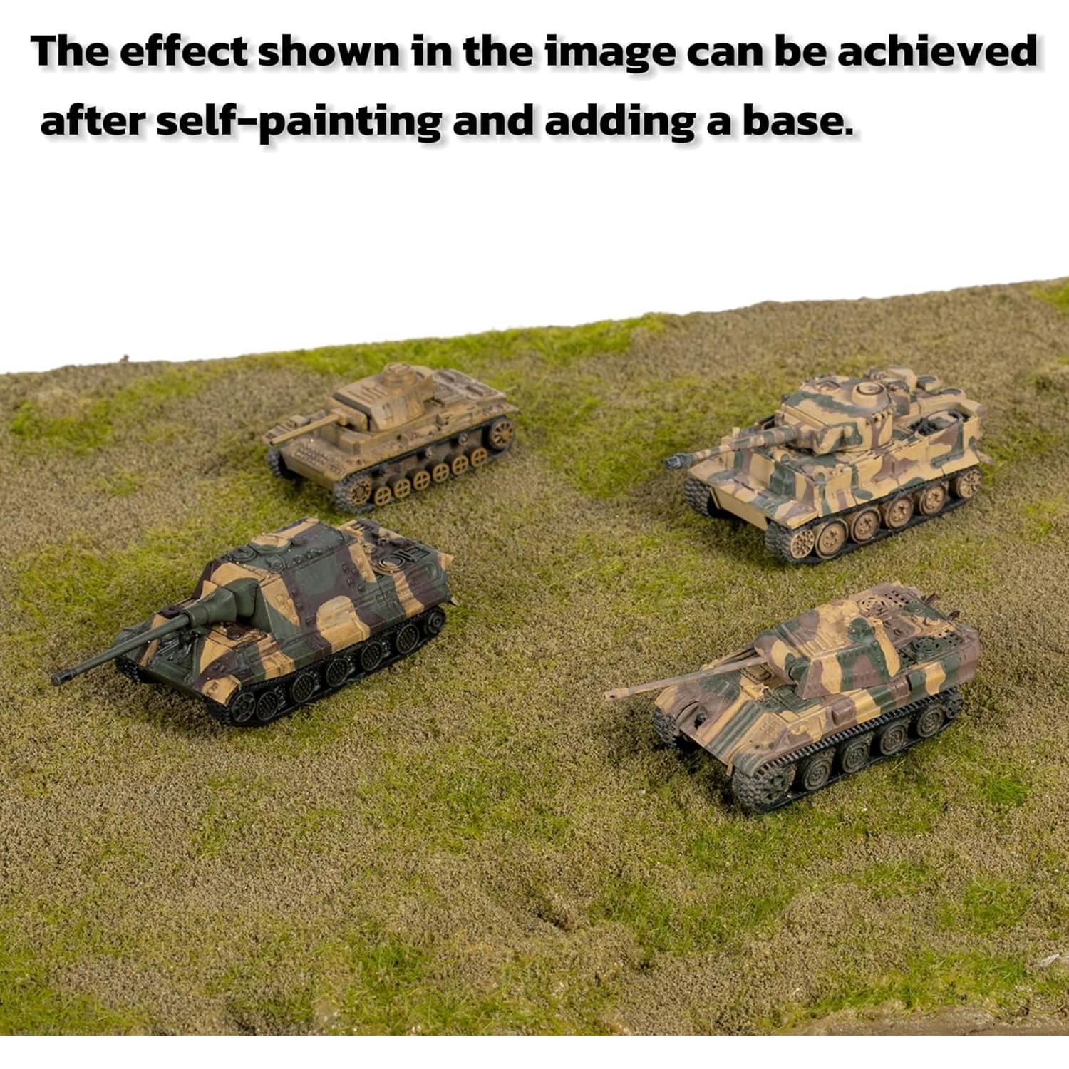 Set de 8 Modelos de Tanques 1:144 4D - T34, Panther, Tiger