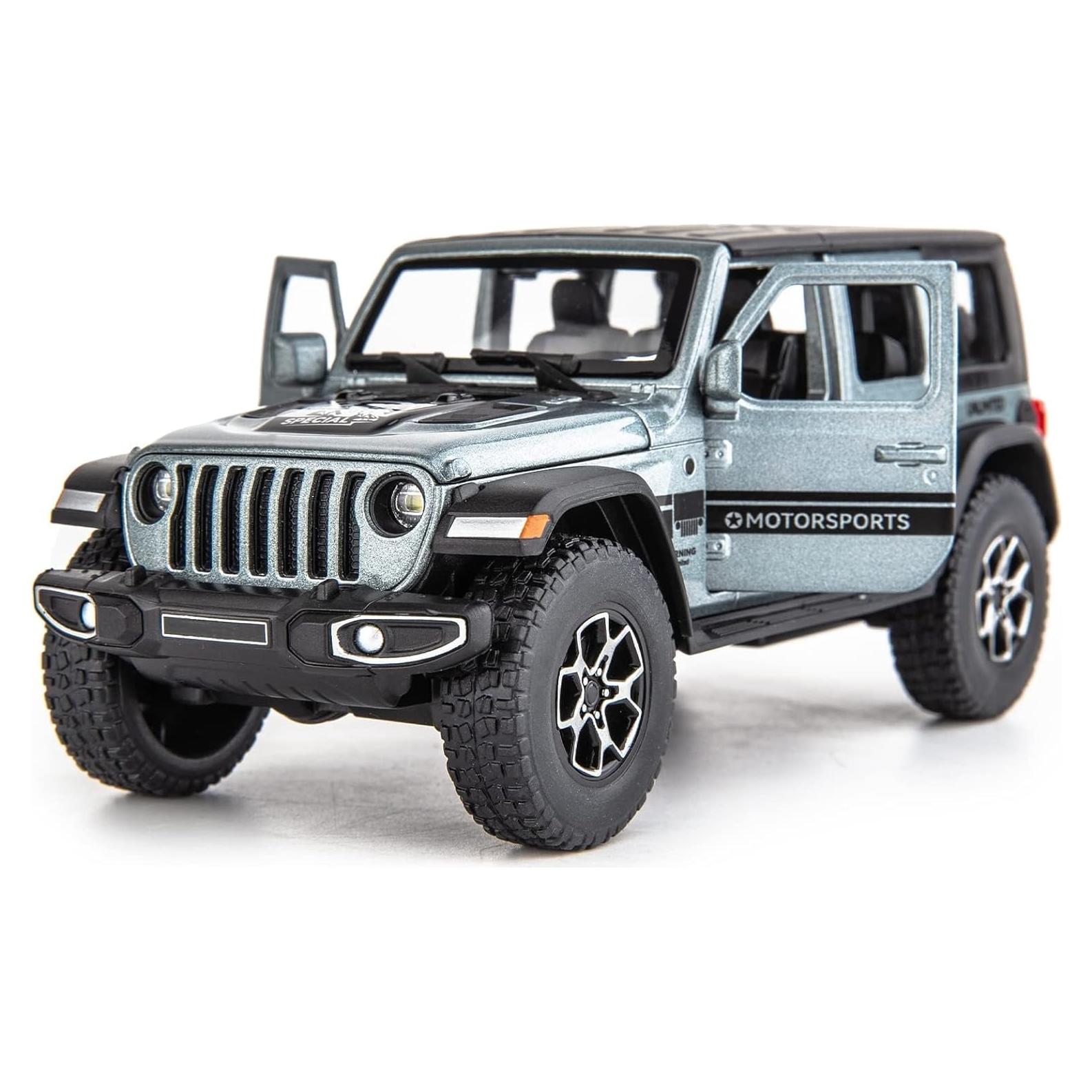 Coche de Juguete Wrangler WAKAKAC 1/32 Metal Retroceso Luz Sonido