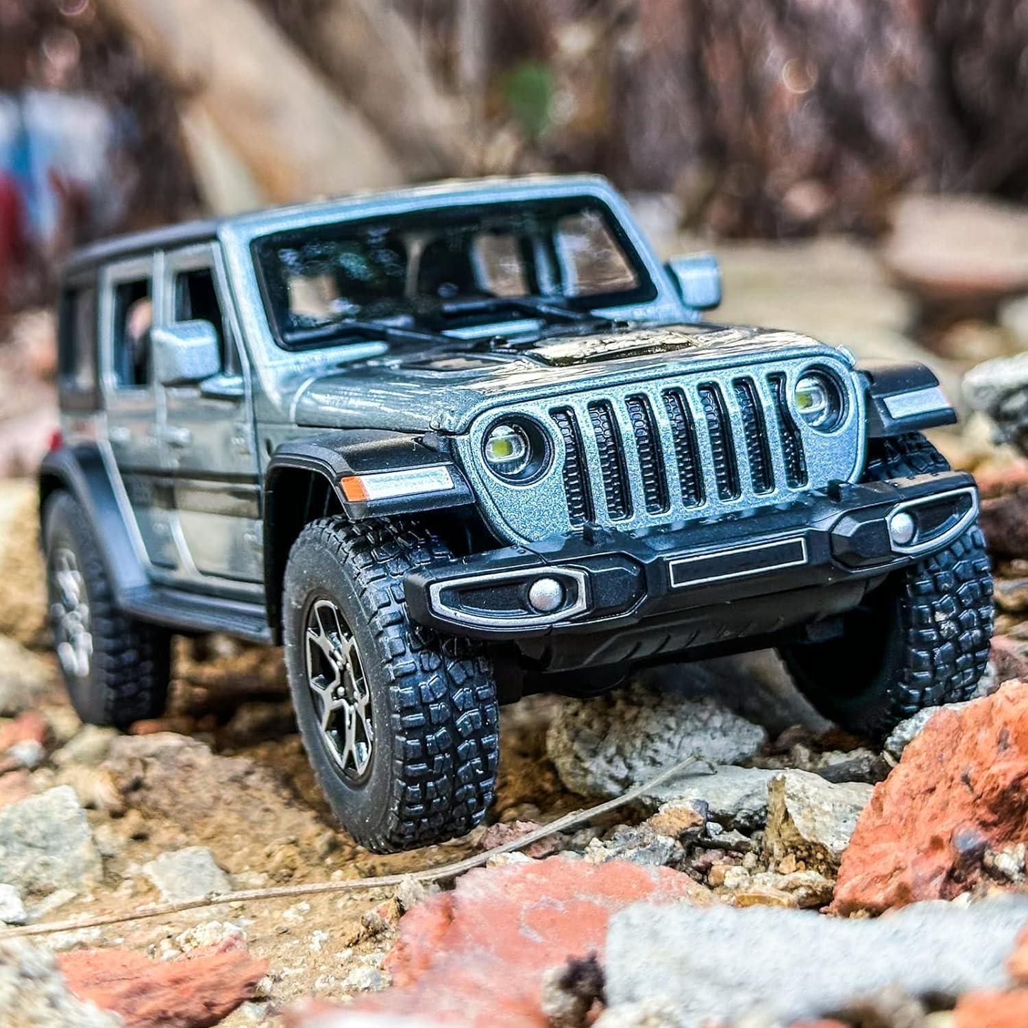 Coche de Juguete Wrangler WAKAKAC 1/32 Metal Retroceso Luz Sonido