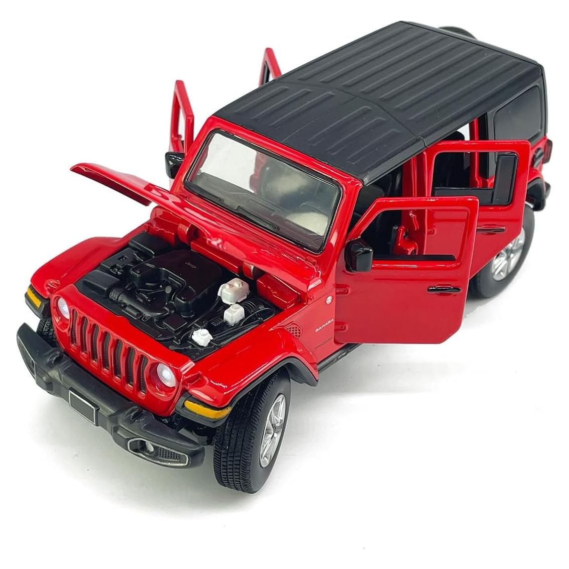 Coche de Juguete Diecast SUV VIIGER Wrangler Sahara 1/32 Rojo