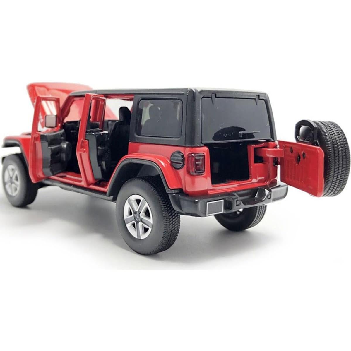 Coche de Juguete Diecast SUV VIIGER Wrangler Sahara 1/32 Rojo