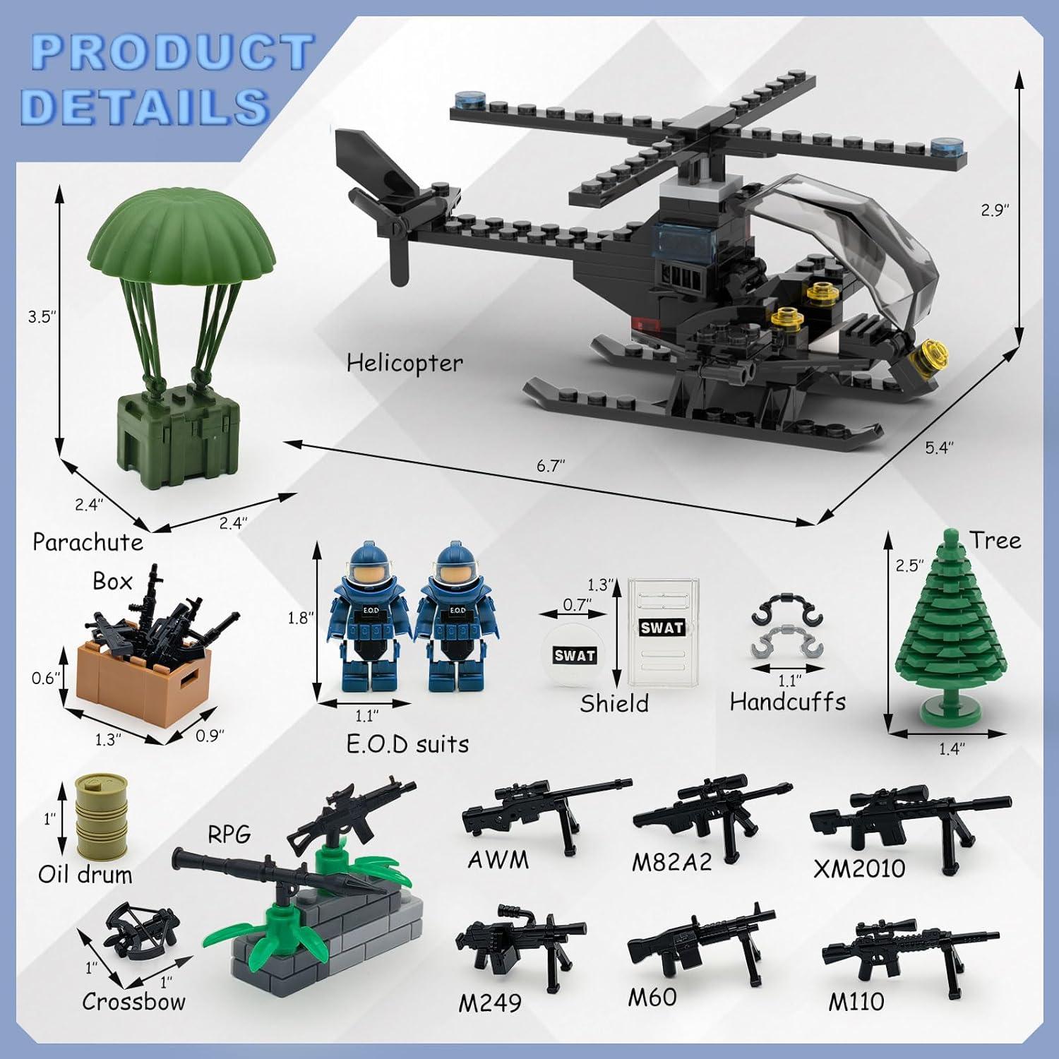 Kit de Accesorios de Juguete Militar ALEYOOTECHE 220 Piezas