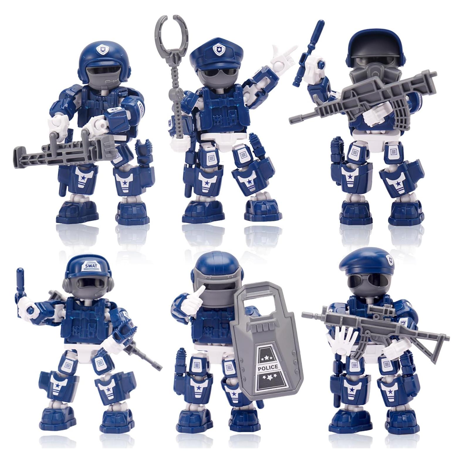 Figuras de Acción Militar Zaleny 6 Soldados Posables 7.1 cm