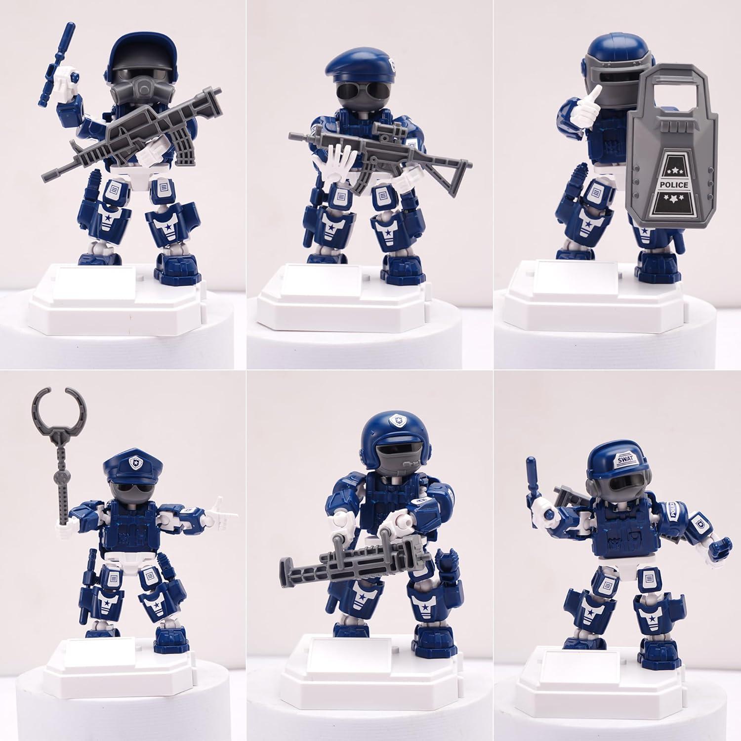 Figuras de Acción Militar Zaleny 6 Soldados Posables 7.1 cm