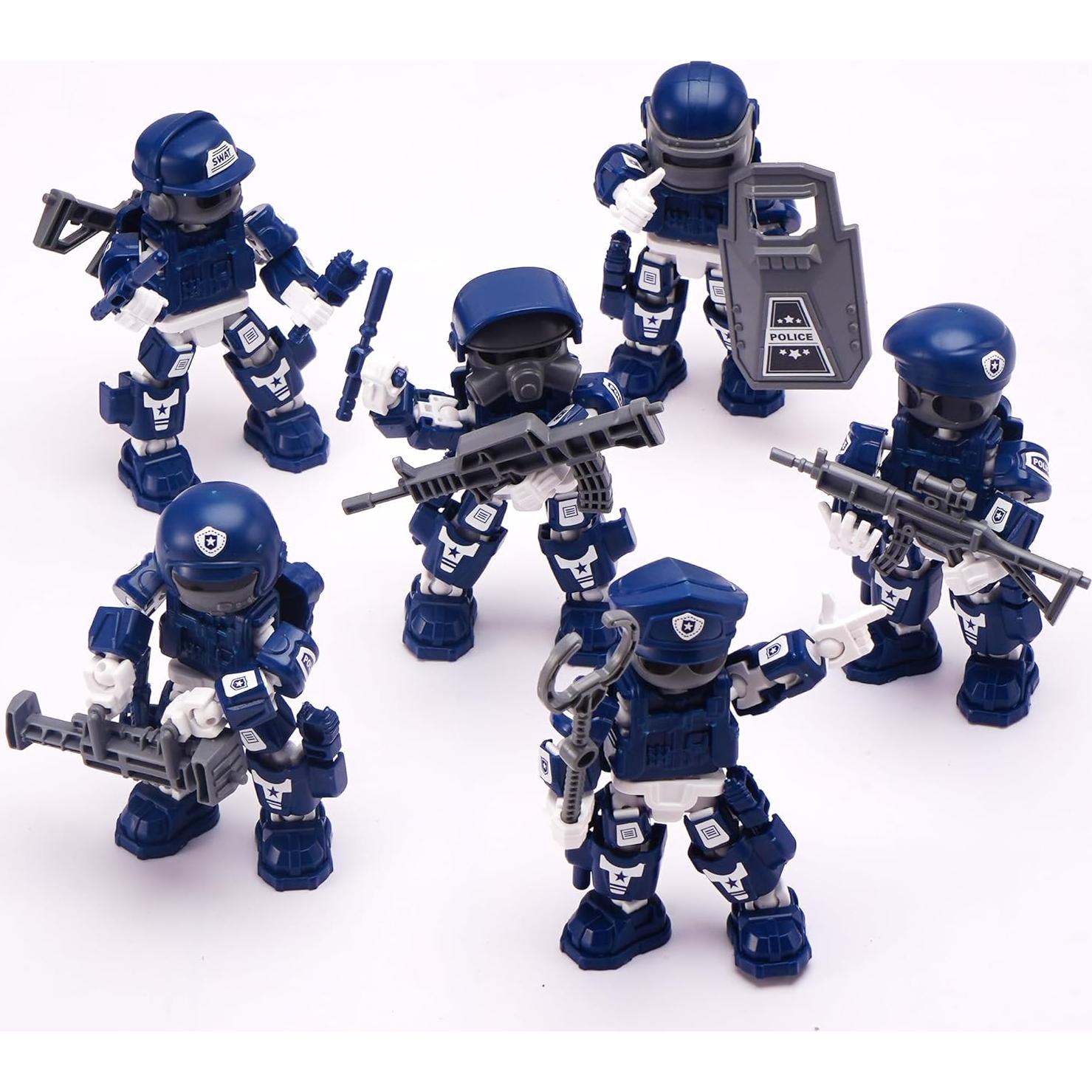 Figuras de Acción Militar Zaleny 6 Soldados Posables 7.1 cm