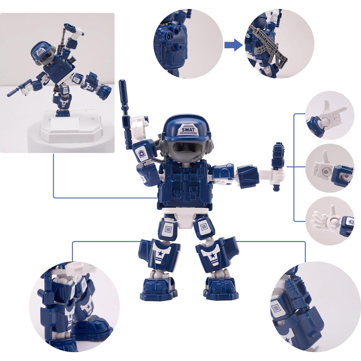 Figuras de Acción Militar Zaleny 6 Soldados Posables 7.1 cm