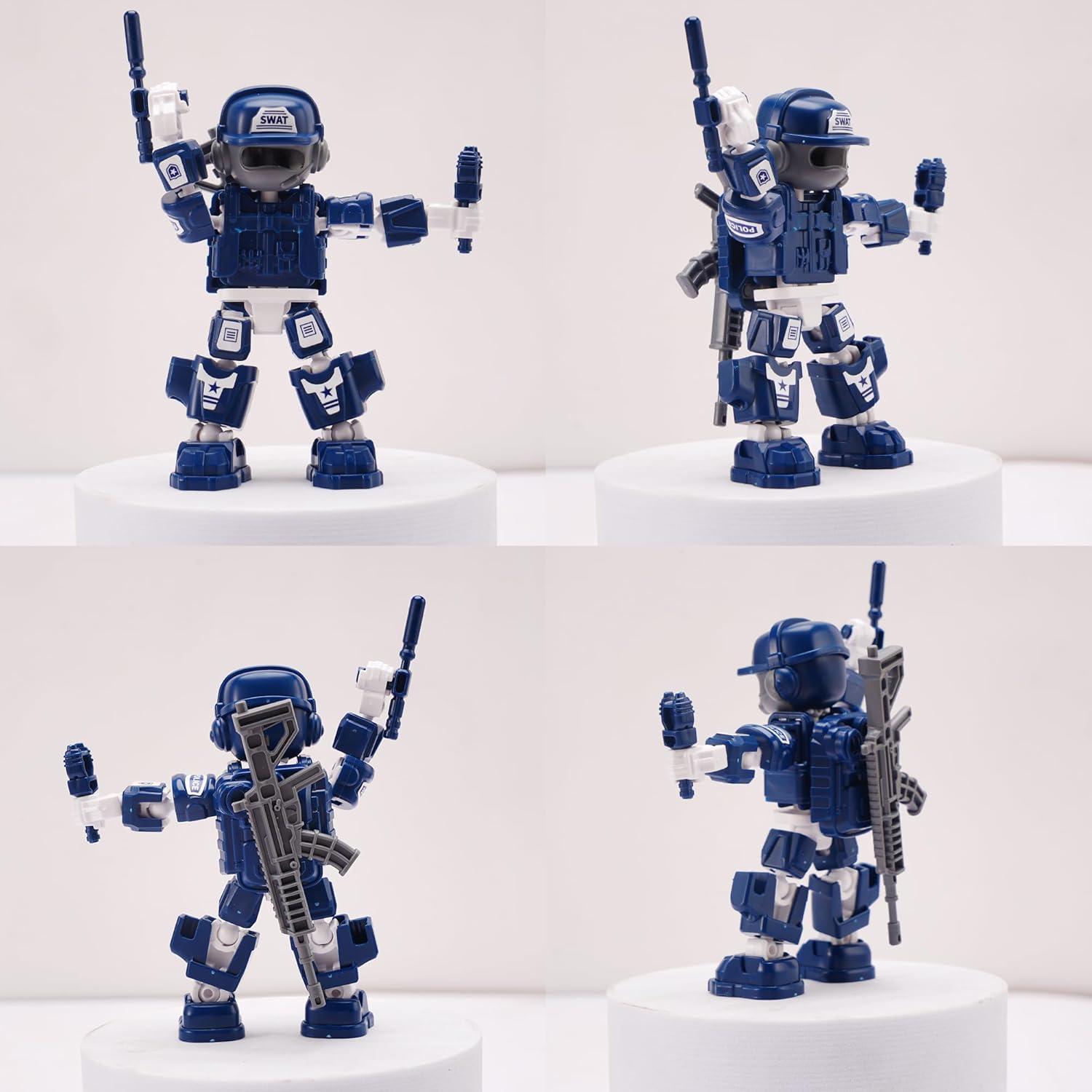 Figuras de Acción Militar Zaleny 6 Soldados Posables 7.1 cm