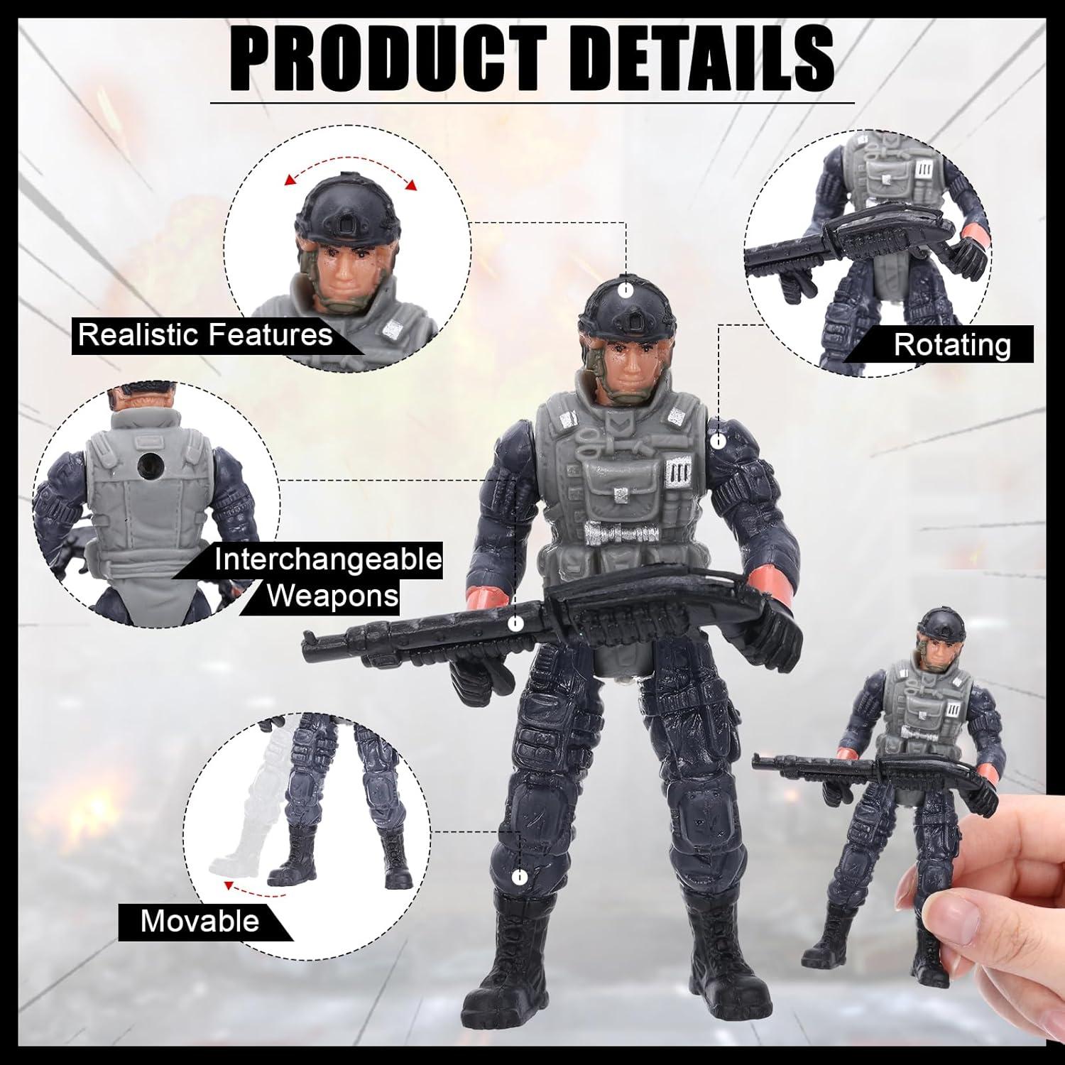 Conjunto de Figuras Militares Soulchen 15 Piezas 10 cm