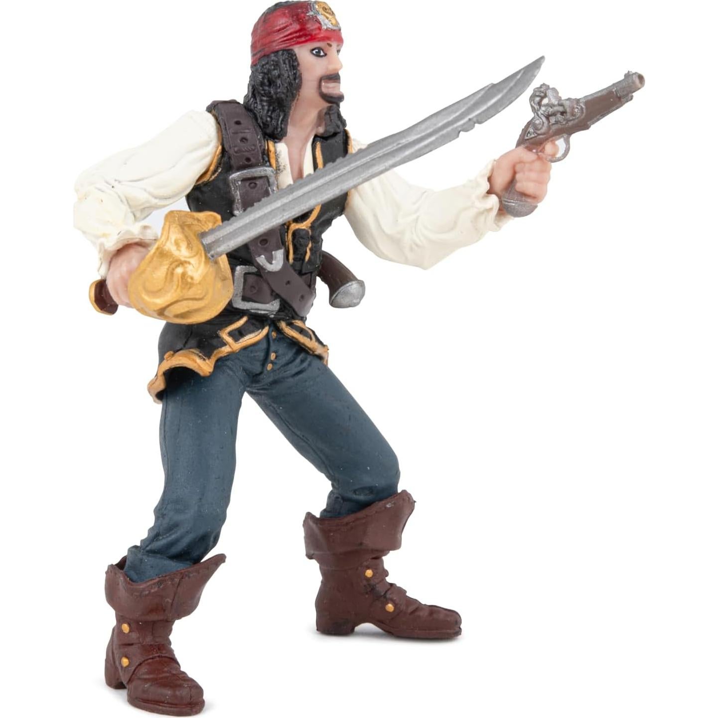 Figura de Pirata con Pistola Papo - Modelo Coleccionable 6.2x6.8cm