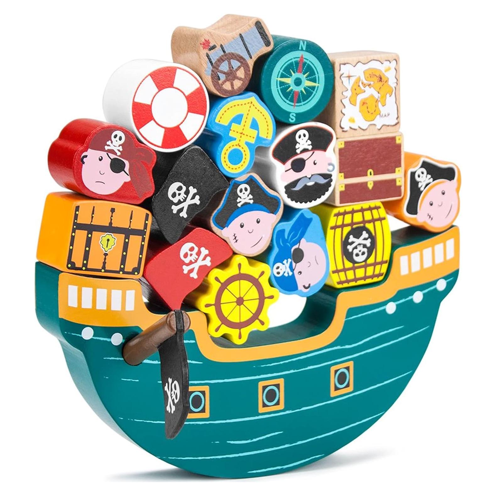 Juego de Equilibrio Barco Pirata Imagination Generation 18 Piezas