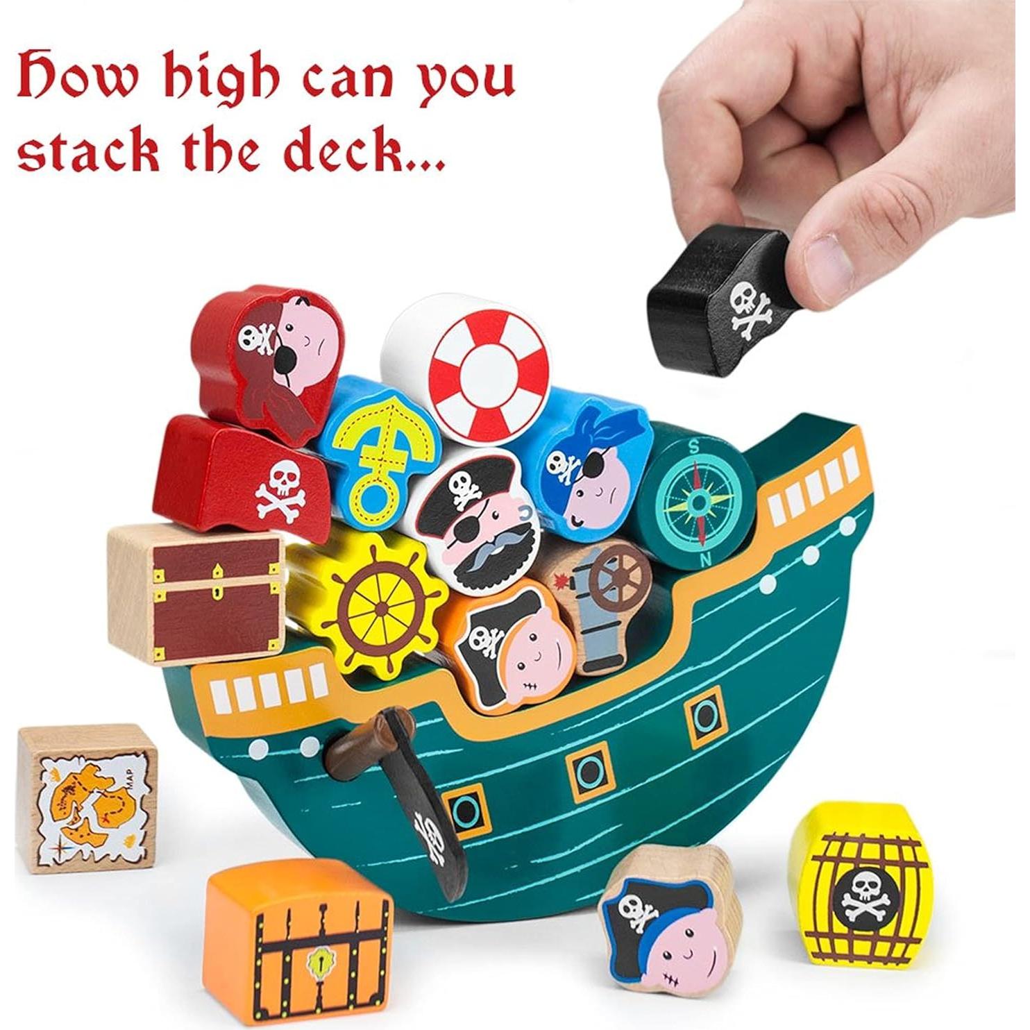 Juego de Equilibrio Barco Pirata Imagination Generation 18 Piezas