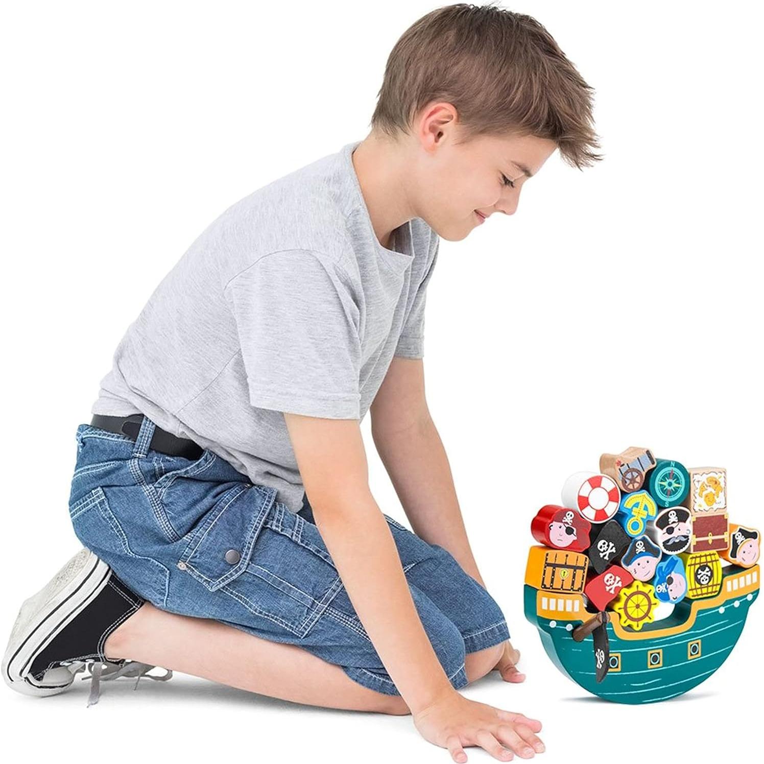 Juego de Equilibrio Barco Pirata Imagination Generation 18 Piezas