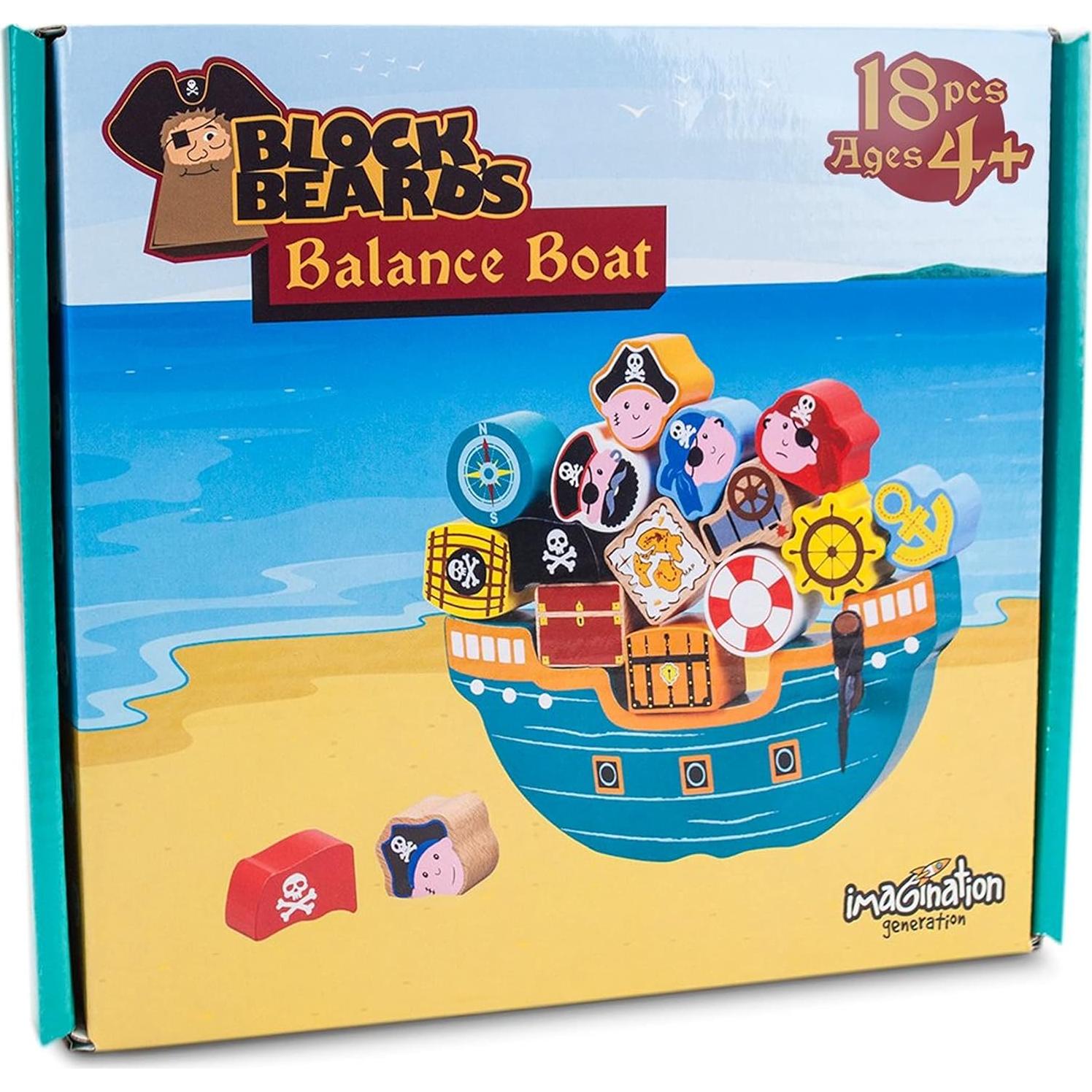 Juego de Equilibrio Barco Pirata Imagination Generation 18 Piezas