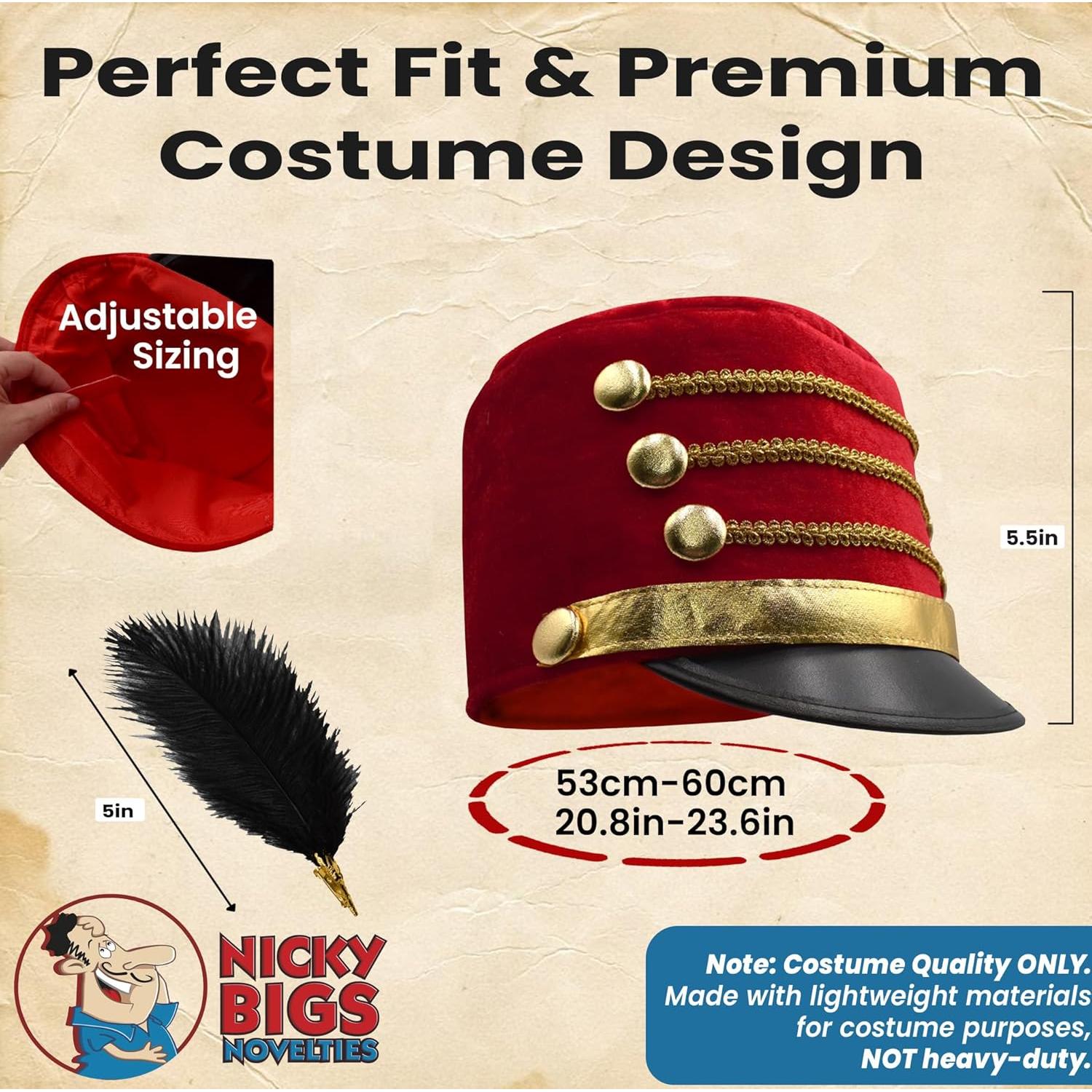 Sombrero de Soldado de Juguete Nicky Bigs Novelties Rojo/Negro