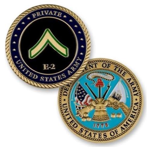 Moneda de Soldado E2 Bronce Antiguo 4.45 cm - Monedas Para Cualquier Cosa