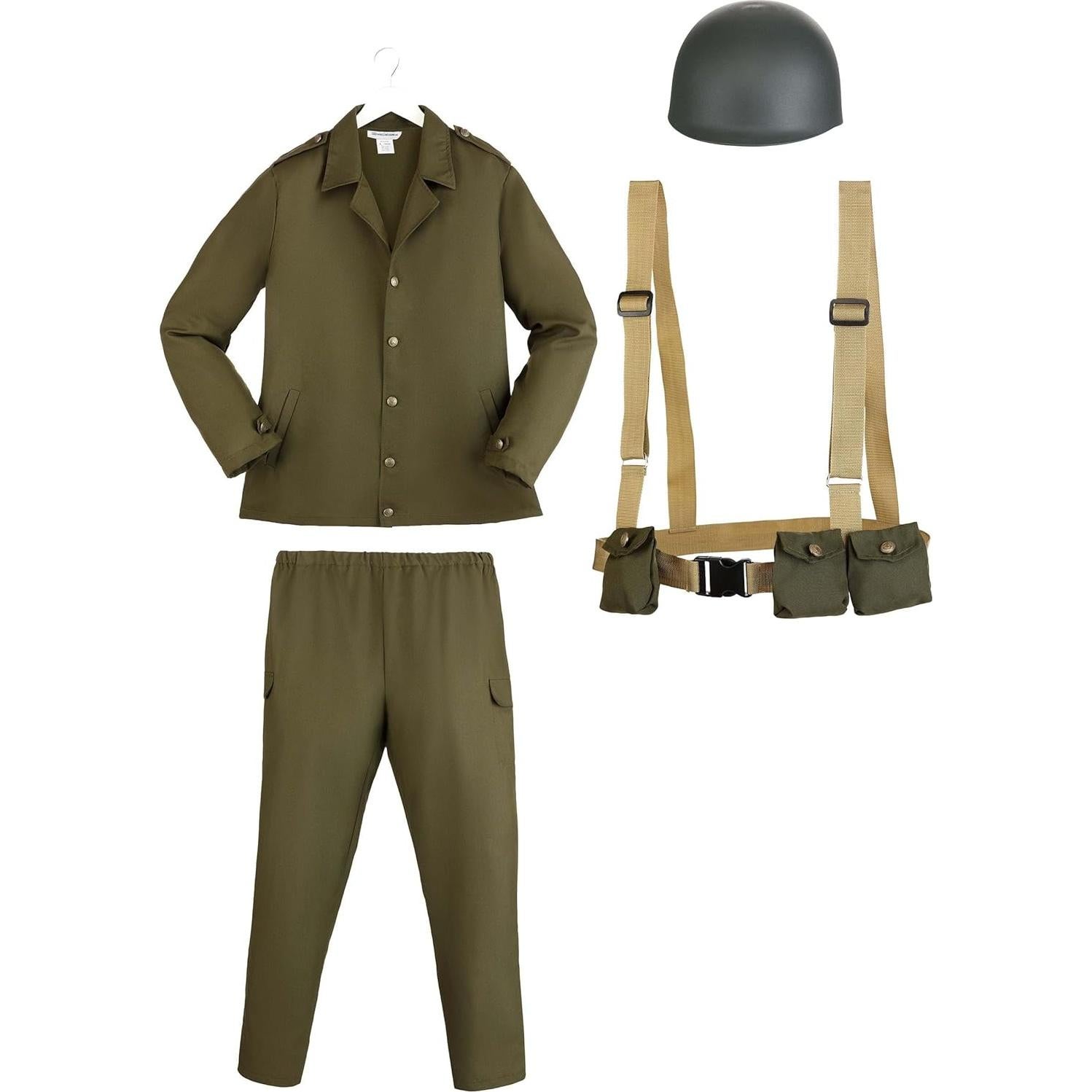 Disfraz de Soldado de la WW2 Deluxe Fun Costumes Hombre Grande