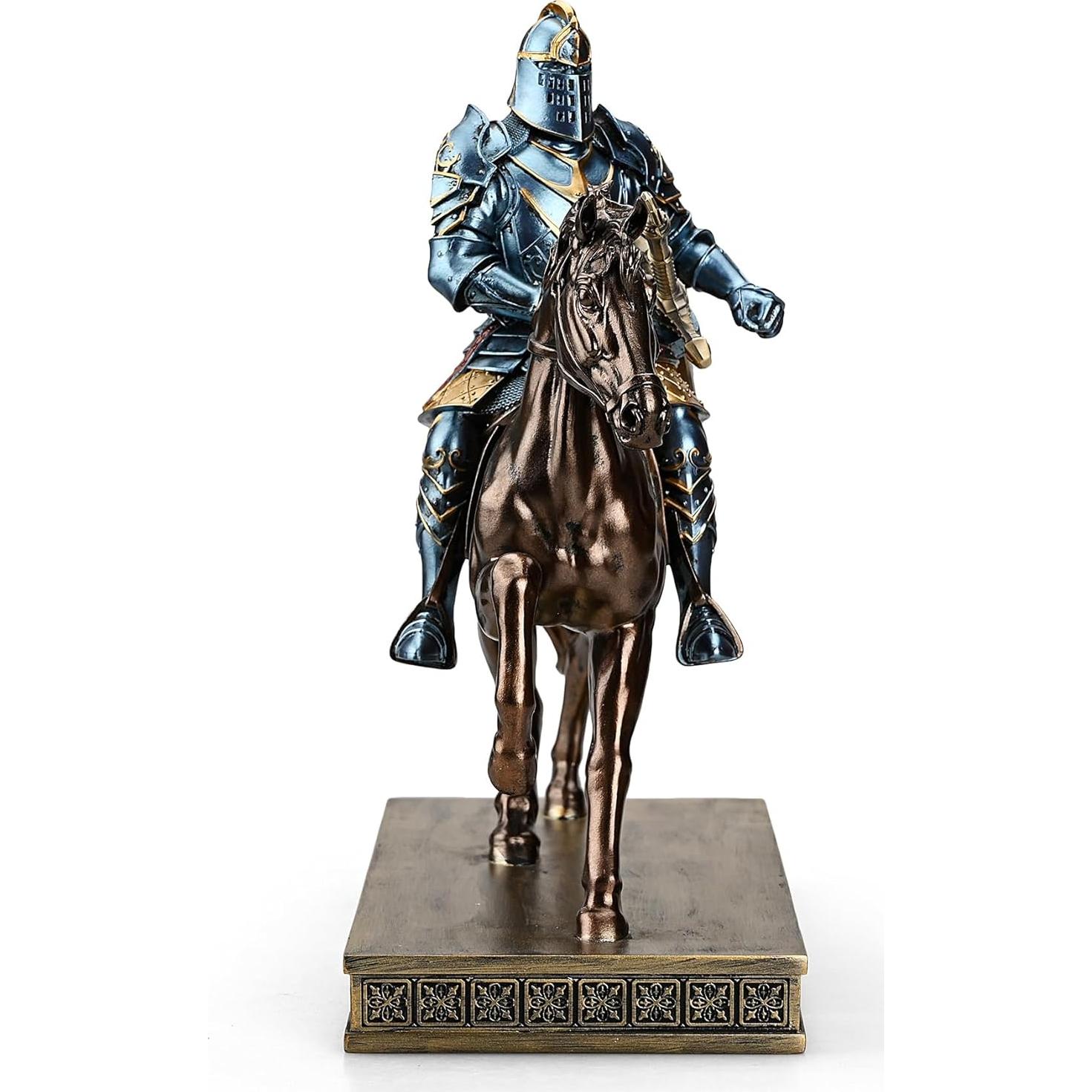 Estatua Caballero Guerrero HDMbigmi Azul 26.9x30cm