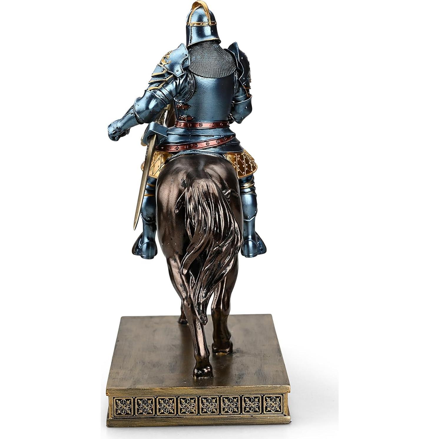 Estatua Caballero Guerrero HDMbigmi Azul 26.9x30cm