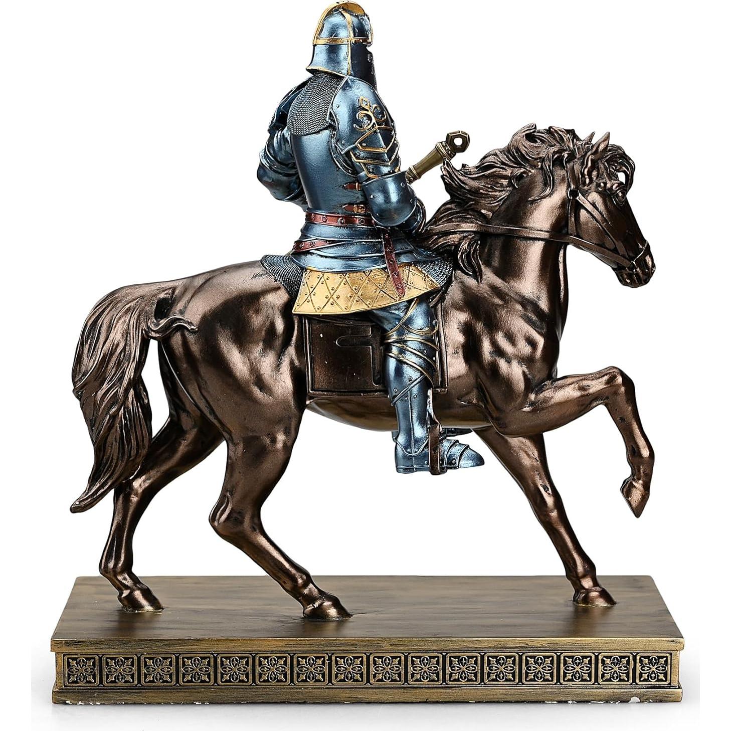 Estatua Caballero Guerrero HDMbigmi Azul 26.9x30cm