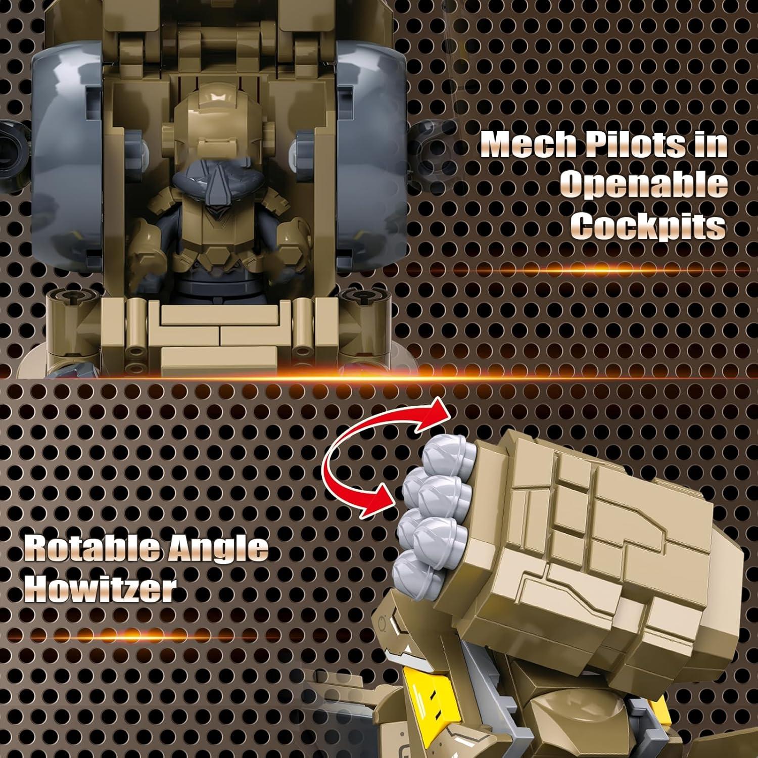 Set de Bloques de Construcción Mecánico Artillería High Godo 581 Piezas