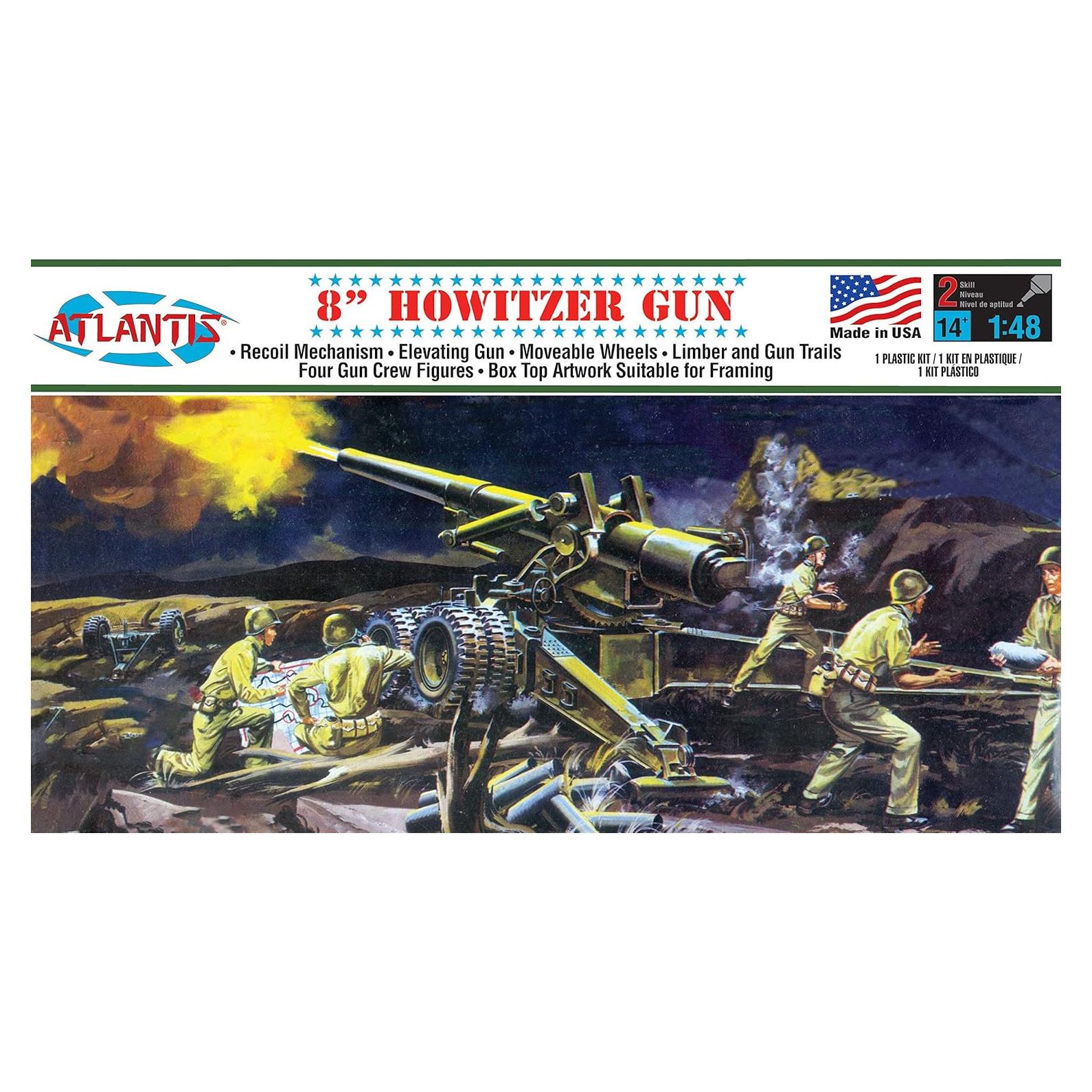 Modelo de Plástico Atlantis Howitzer 1/48 Ejército EE. UU.