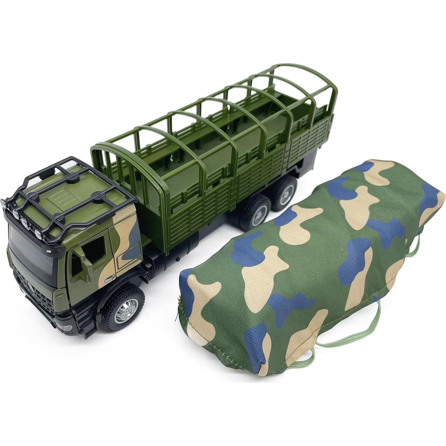 Camión de Transporte Militar VIIGER Diecast Verde 21.6 cm