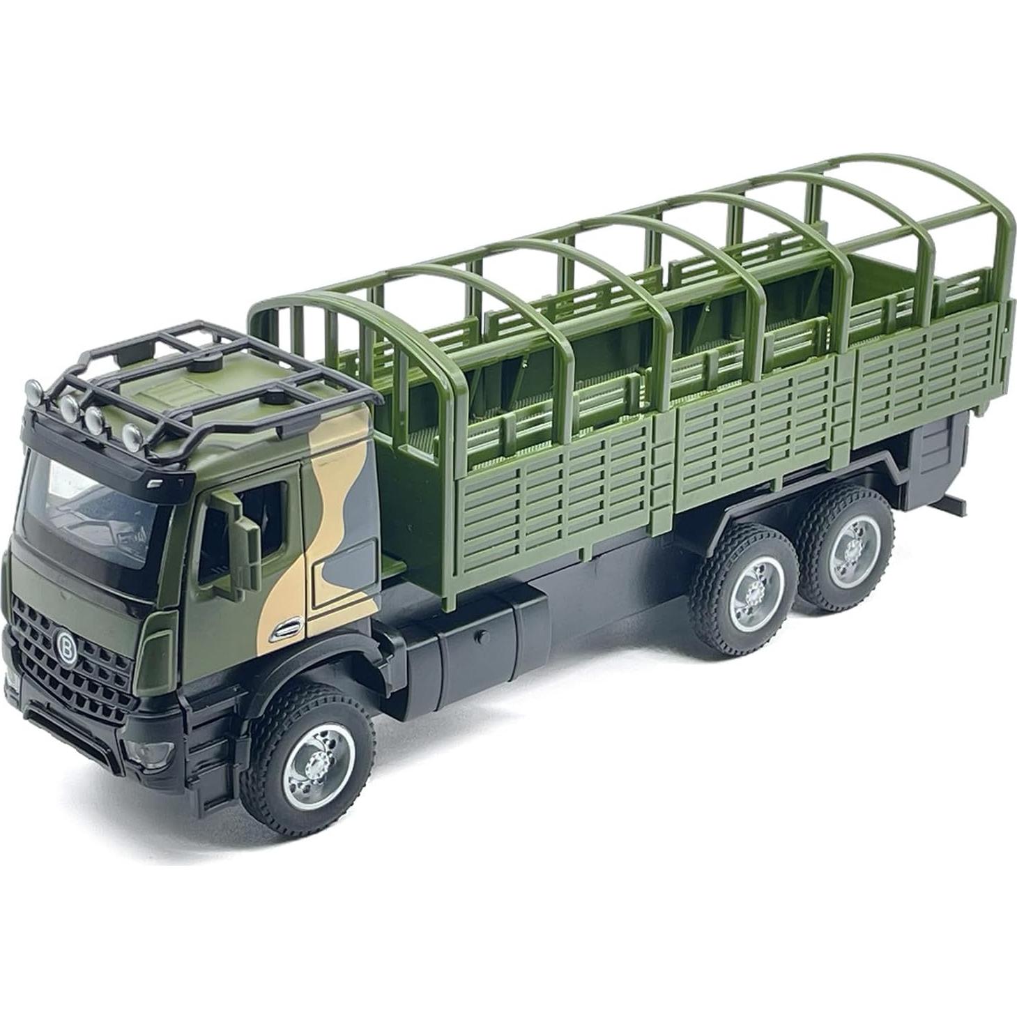 Camión de Transporte Militar VIIGER Diecast Verde 21.6 cm