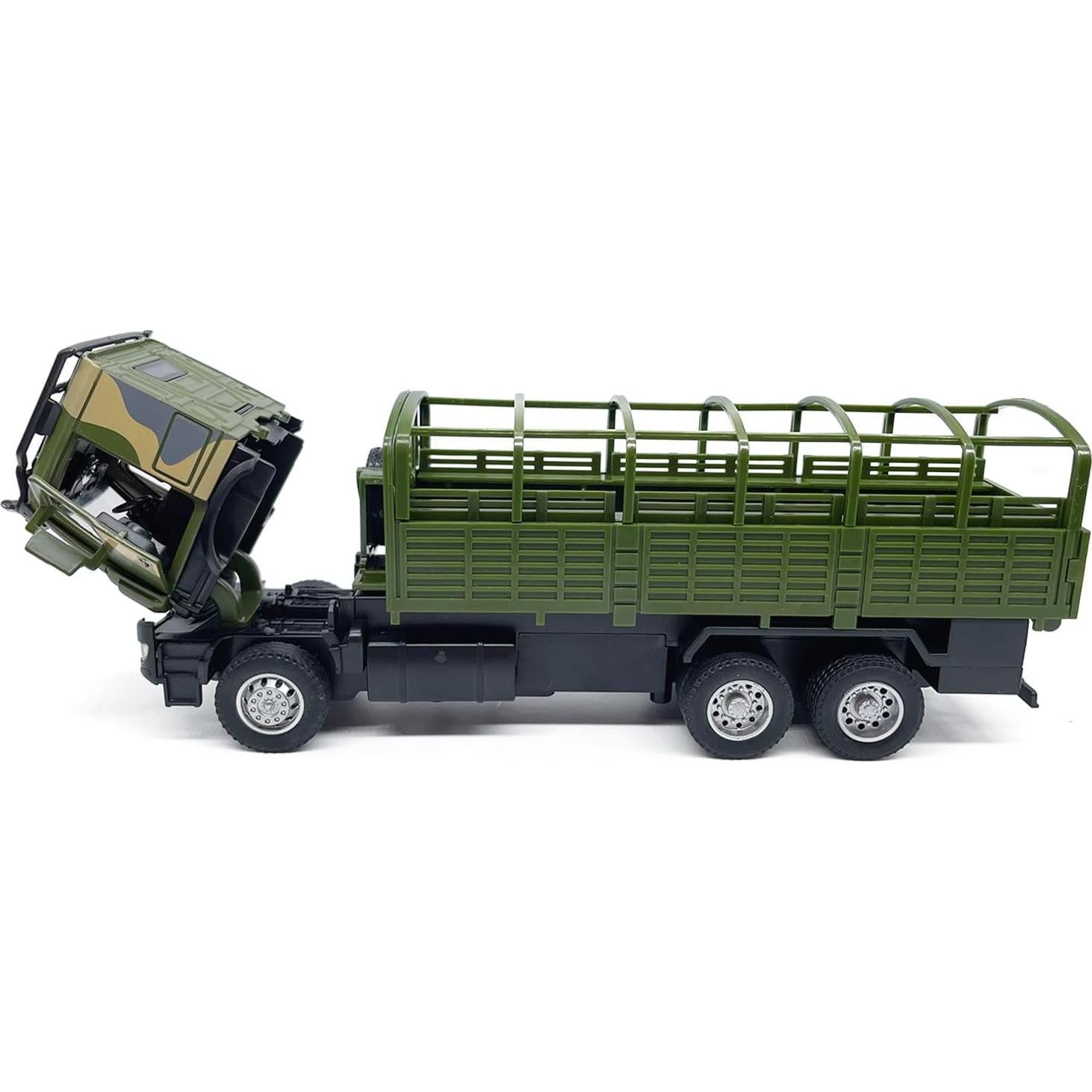 Camión de Transporte Militar VIIGER Diecast Verde 21.6 cm