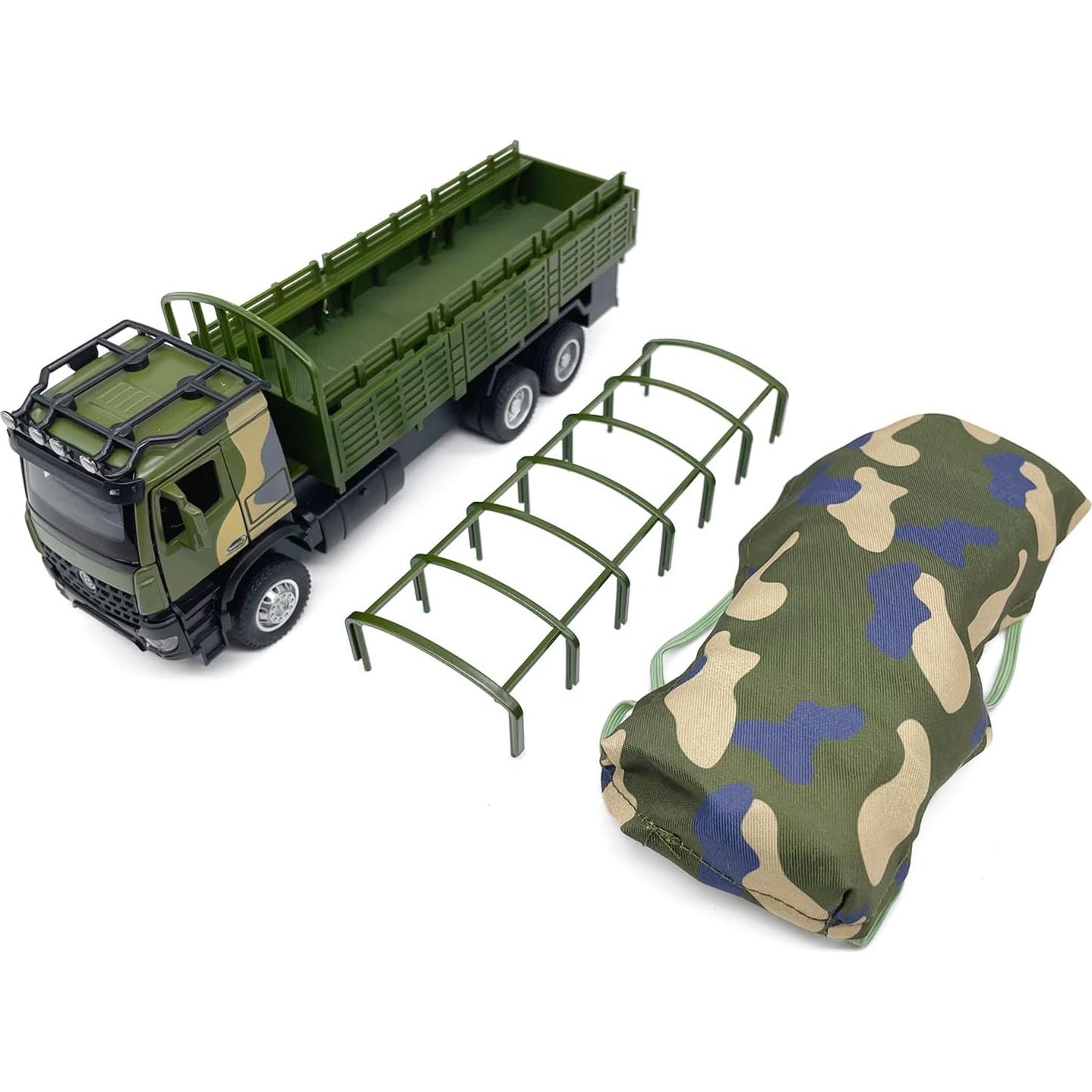 Camión de Transporte Militar VIIGER Diecast Verde 21.6 cm