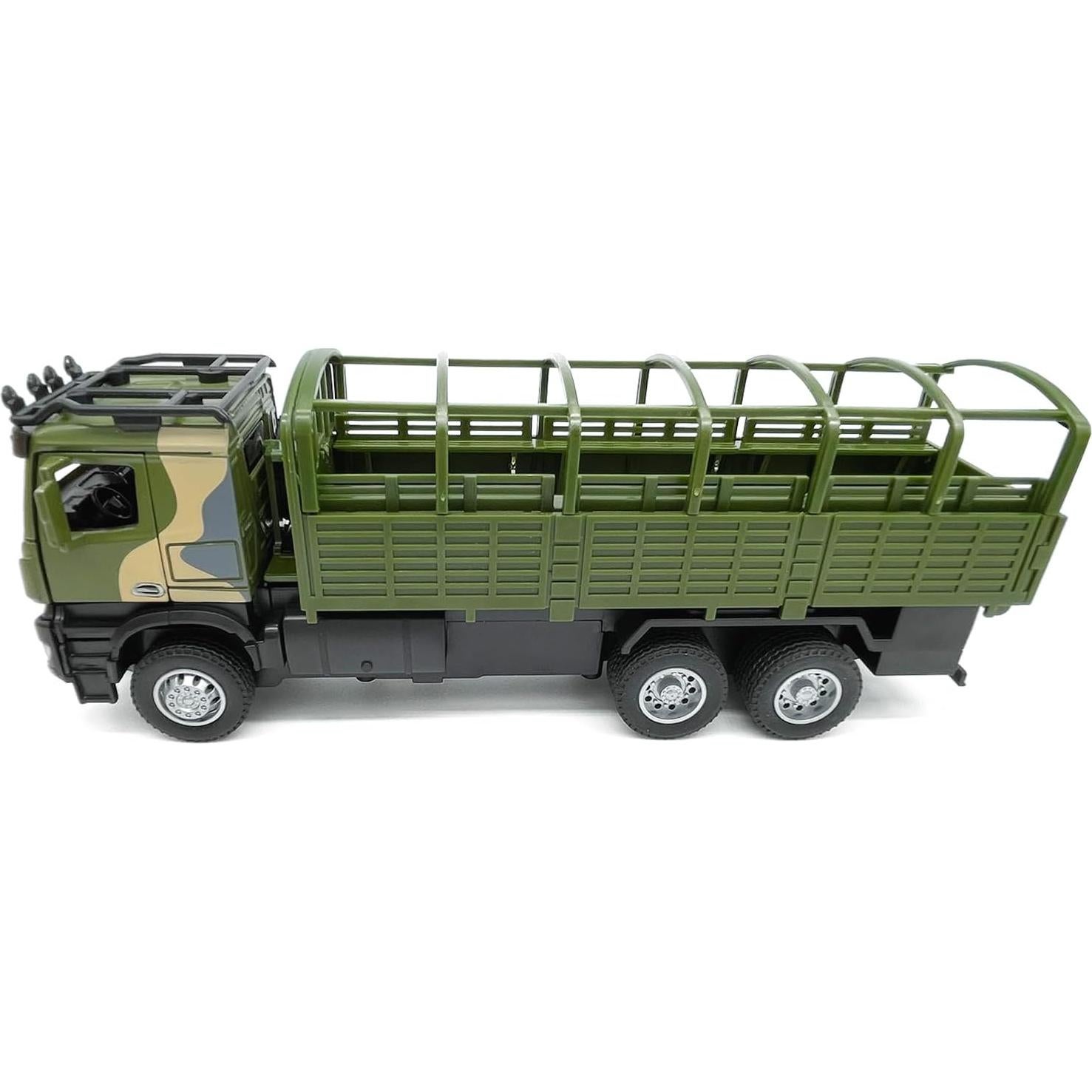 Camión de Transporte Militar VIIGER Diecast Verde 21.6 cm