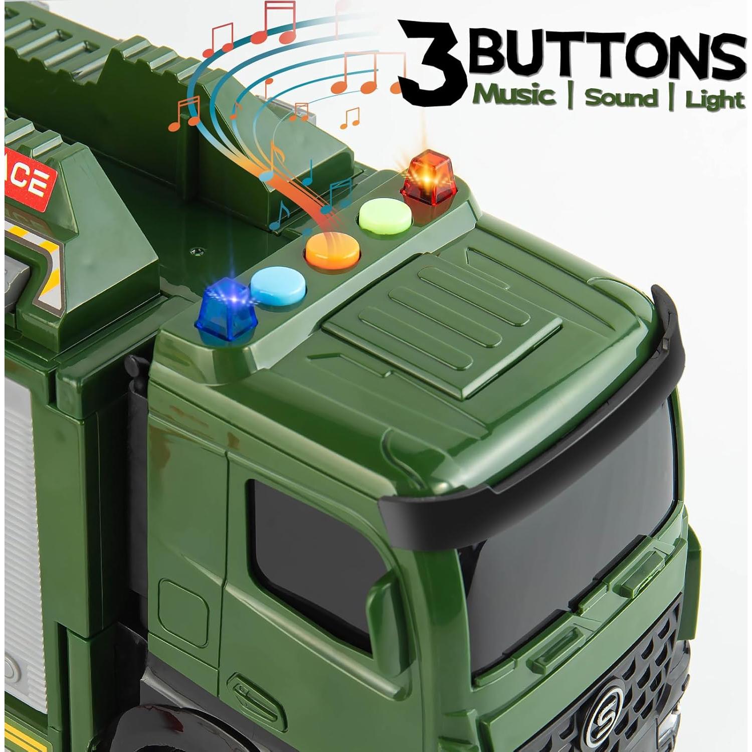 Camión Militar con 8 Misiles y 6 Mini Juguetes - Shenzhen Tubaosiji