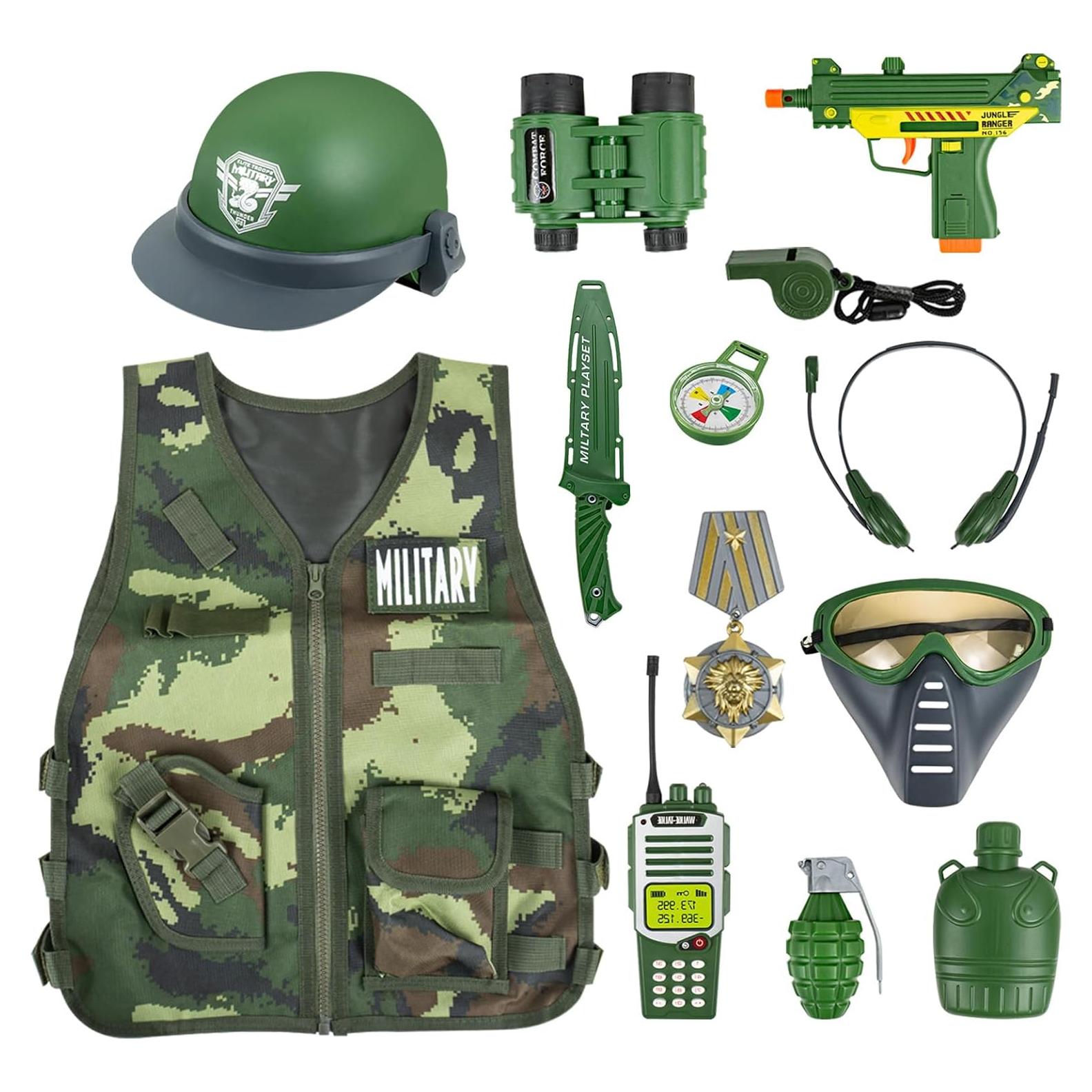Disfraz de Ejército para Niños XY con Chaleco y Accesorios