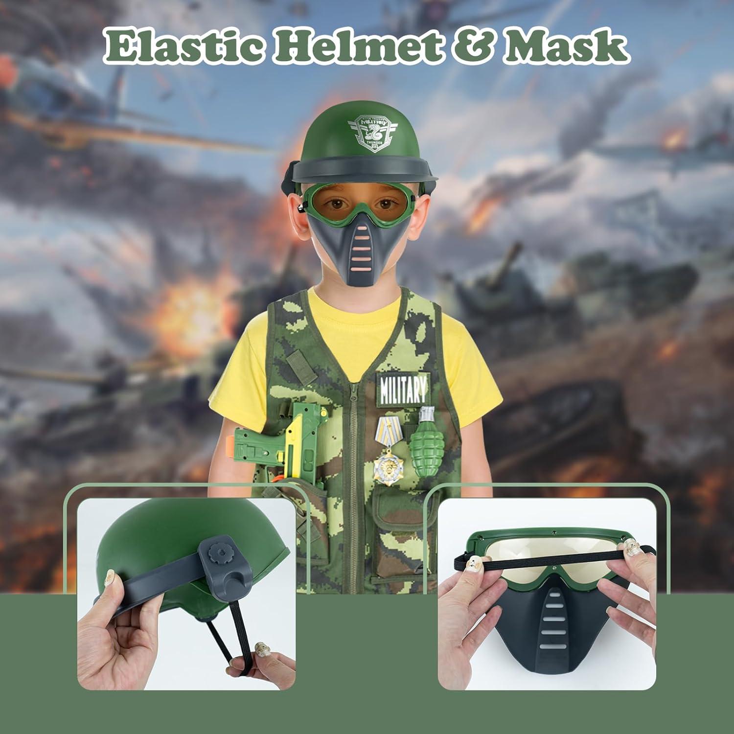 Disfraz de Ejército para Niños XY con Chaleco y Accesorios