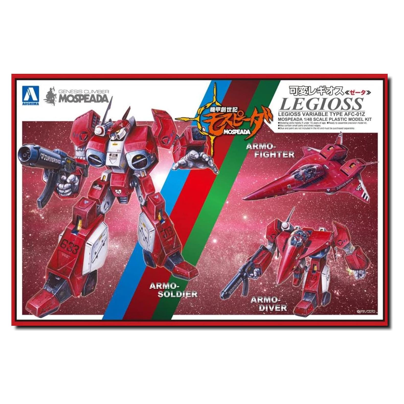 Modelo plástico Aoshima Variable Legios Zeta 1/48 transformable