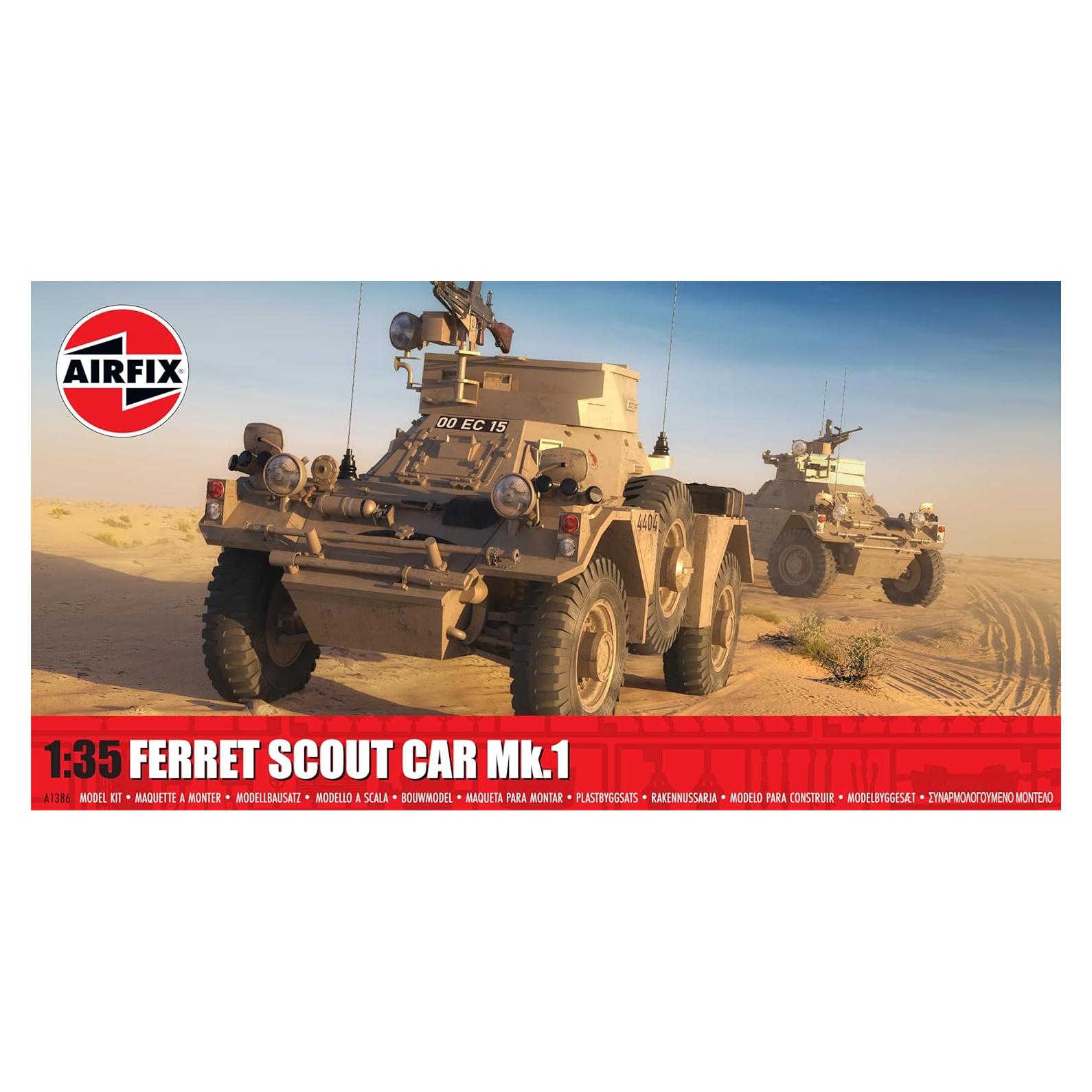 Kit de Modelo Militar Airfix A1386 Ferret Scout Car 1:35