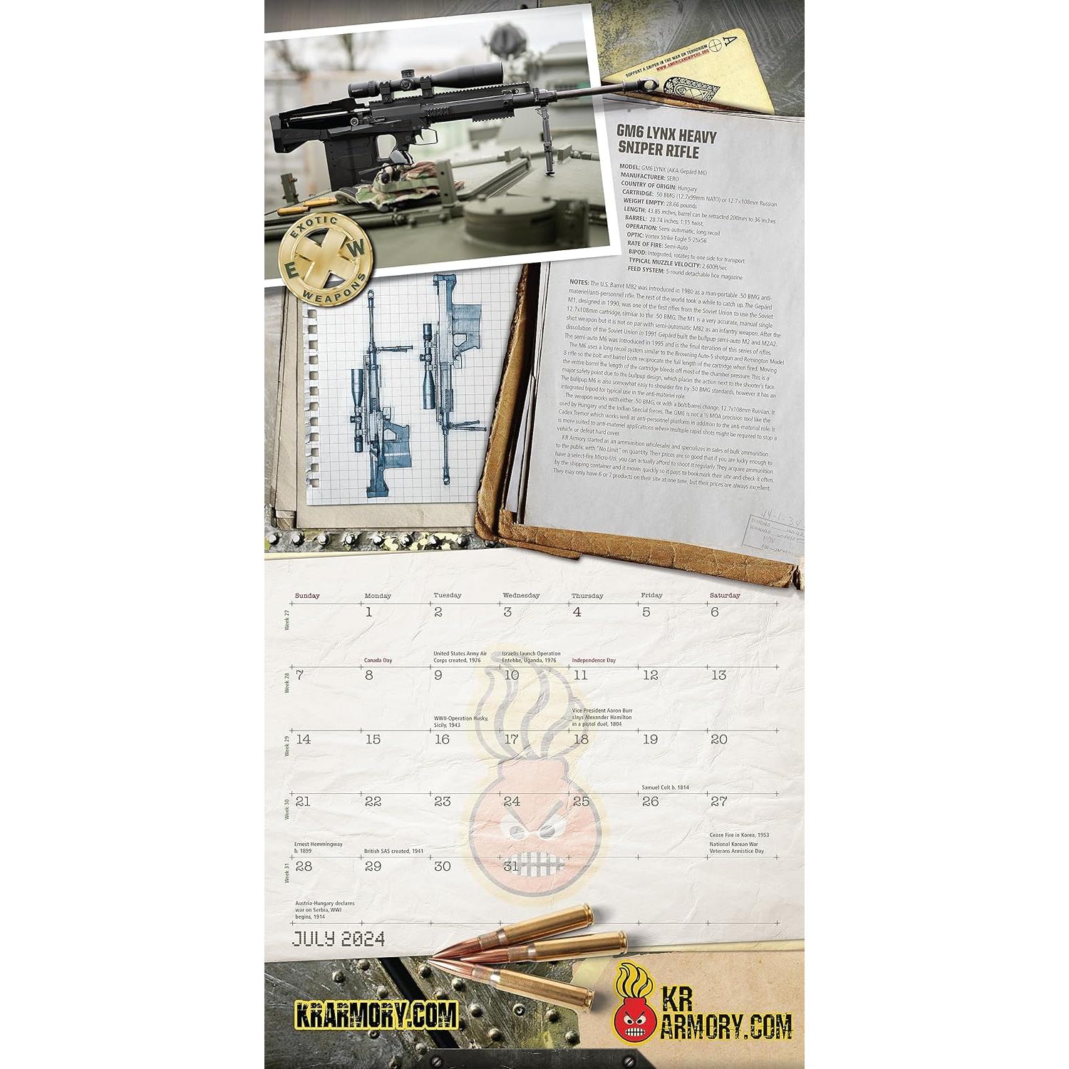 Calendario de Armas Exóticas 2024 - Colección 13 Meses