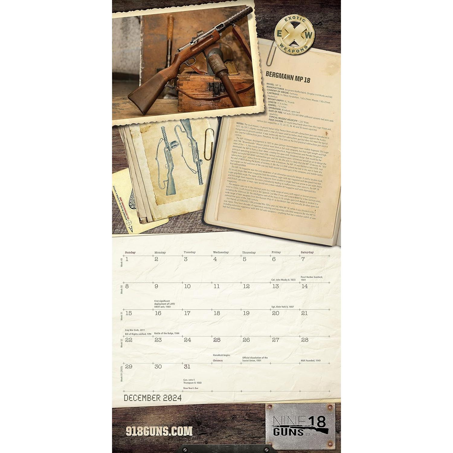 Calendario de Armas Exóticas 2024 - Colección 13 Meses