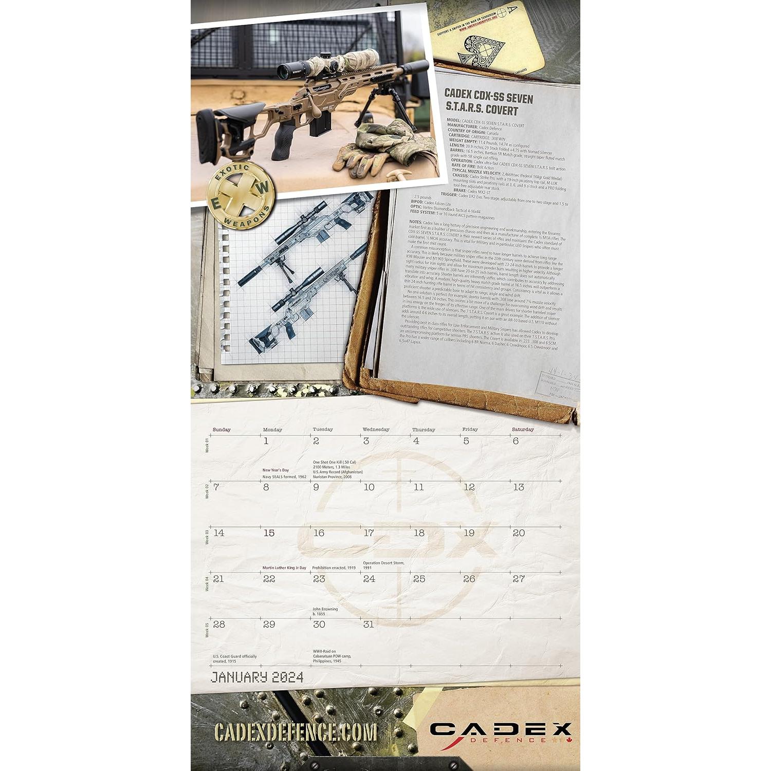 Calendario de Armas Exóticas 2024 - Colección 13 Meses