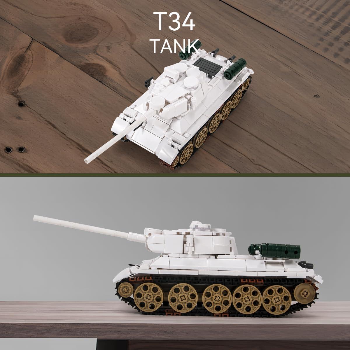 Tanque de Construcción DAHONPA T-34 Blanco 518 Piezas